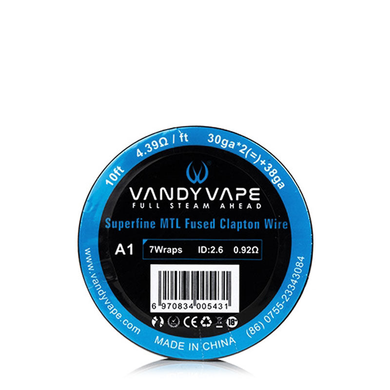Vandy Vape Superfine MTL Fused Clapton Wire - 10ft Coil Wire for Vape Tanks & RDA (Perfect for Mouth-to-Lung Vaping & Flavor Chasing)
