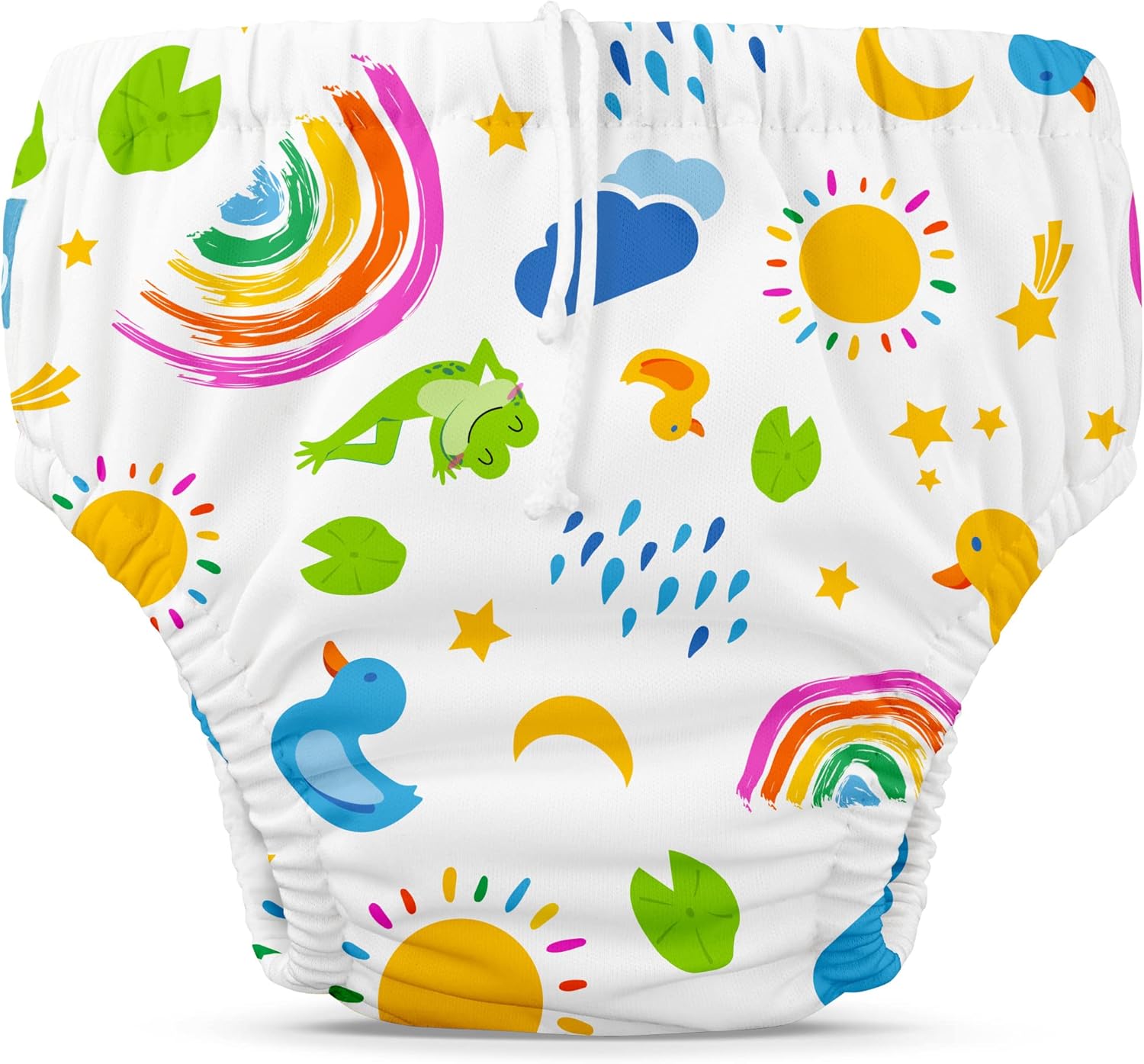 Reusable Swim Diaper with Adjustable Drawstring - Medium Size for Babies & Toddlers - Perfect for Pool, Beach, and Water Play