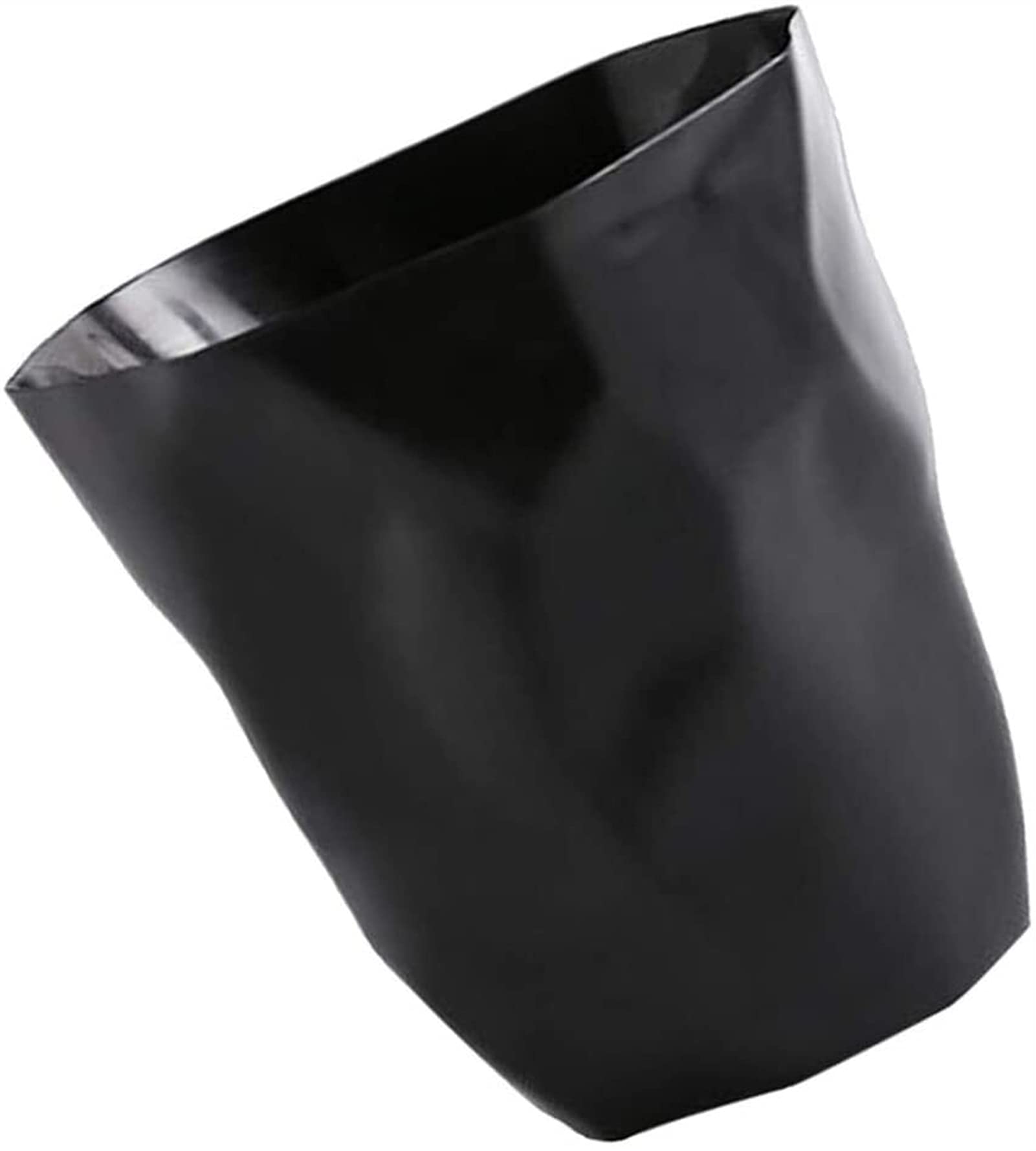 NP Simple Plastic Trash Can - 8L Creative Irregular Waste Basket for Home, Office, Car & Room - Decorative Open Top Garbage Bin (Black) | Perfect for Kitchen, Bathroom, Bedroom & Workspace Organization