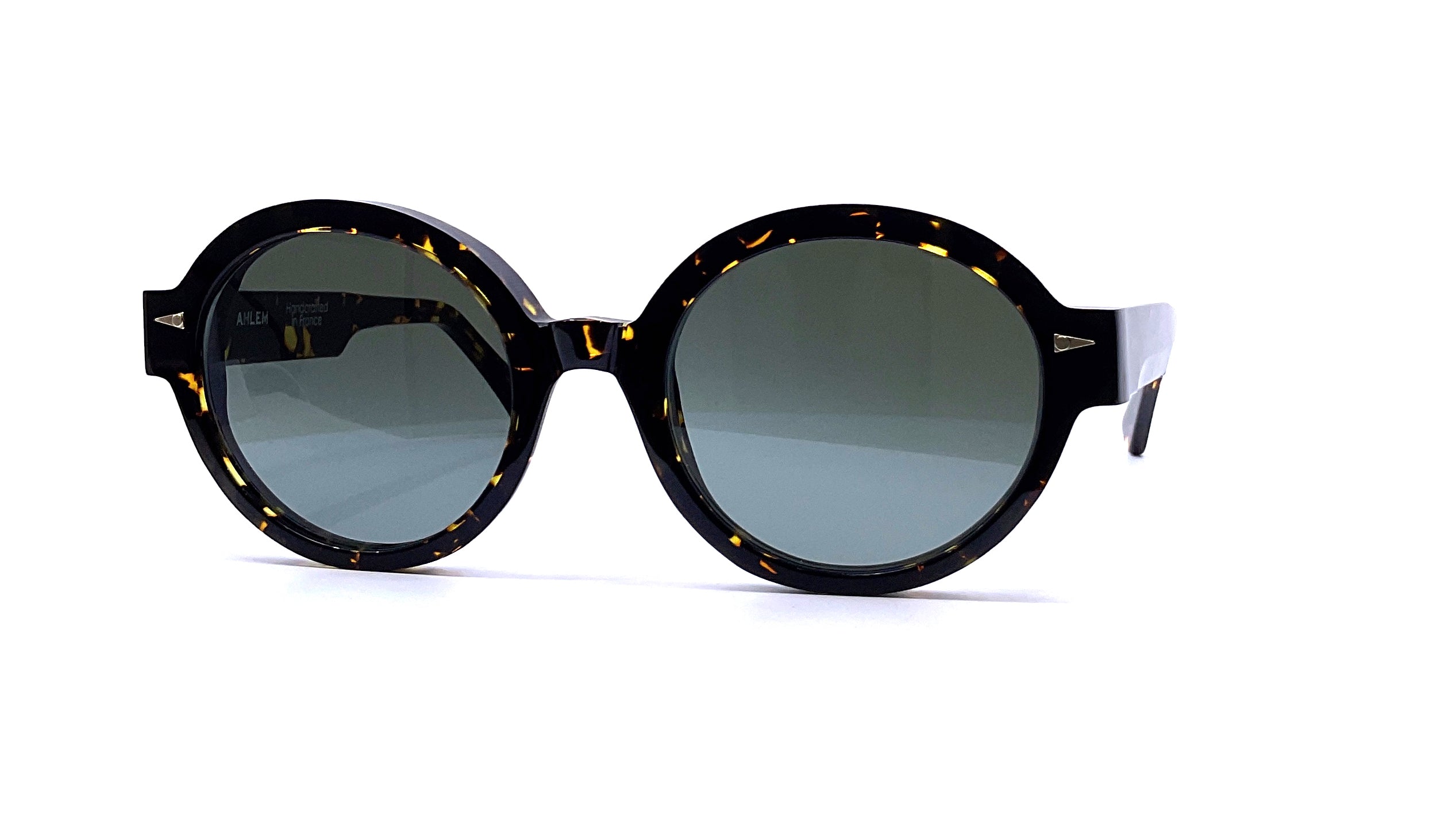 Ahlem Rue de Soleil Sunglasses - Yellow Tortoise Shell Frame with UV Protection - Perfect for Beach, Driving & Outdoor Activities