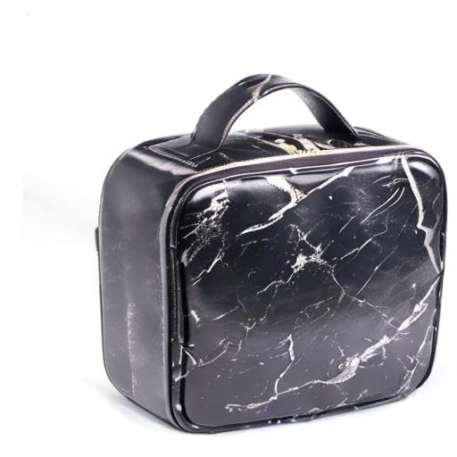 Professional Laser Makeup Train Case - Adjustable Cosmetic Organizer Bag for Women | Travel Makeup Brush & Jewelry Storage | Perfect for Travel, Salon, and Home Use