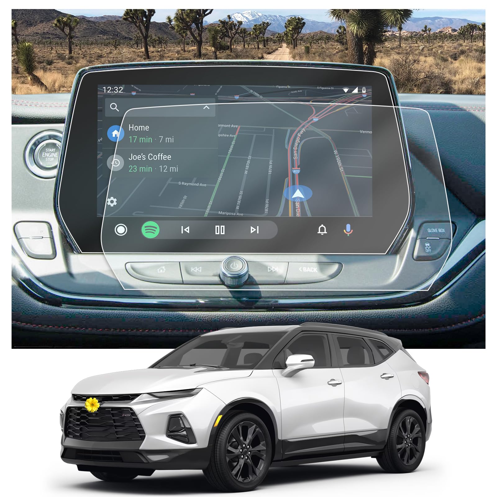 2-Pack HD Clear Screen Protector for 2023-2025 Chevy Blazer 10.2