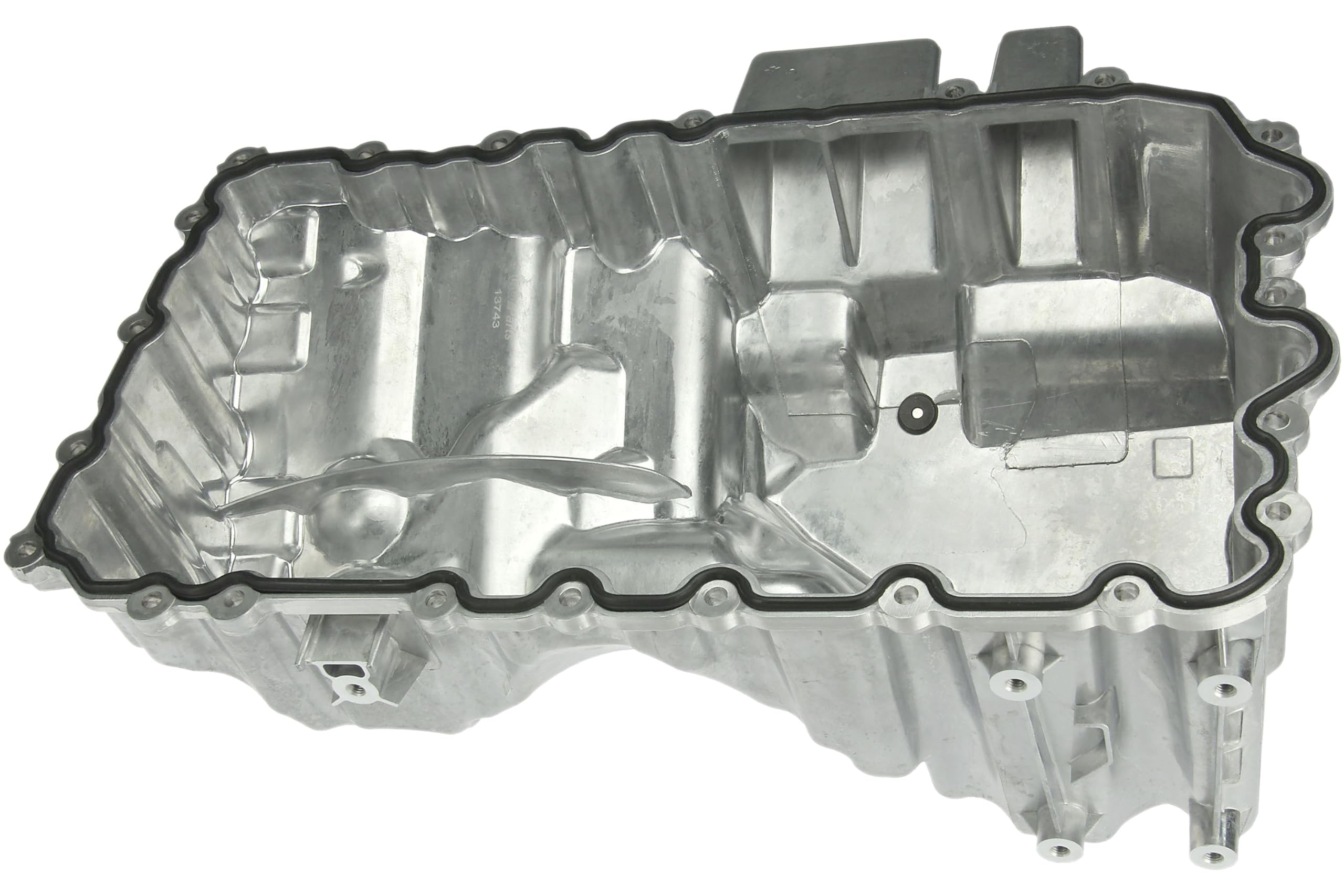 URO Parts 11137618512PRM Engine Oil Pan - Premium Aluminum Construction with Improved AEM Gasket - Perfect for Car Engine Maintenance & Performance Upgrades