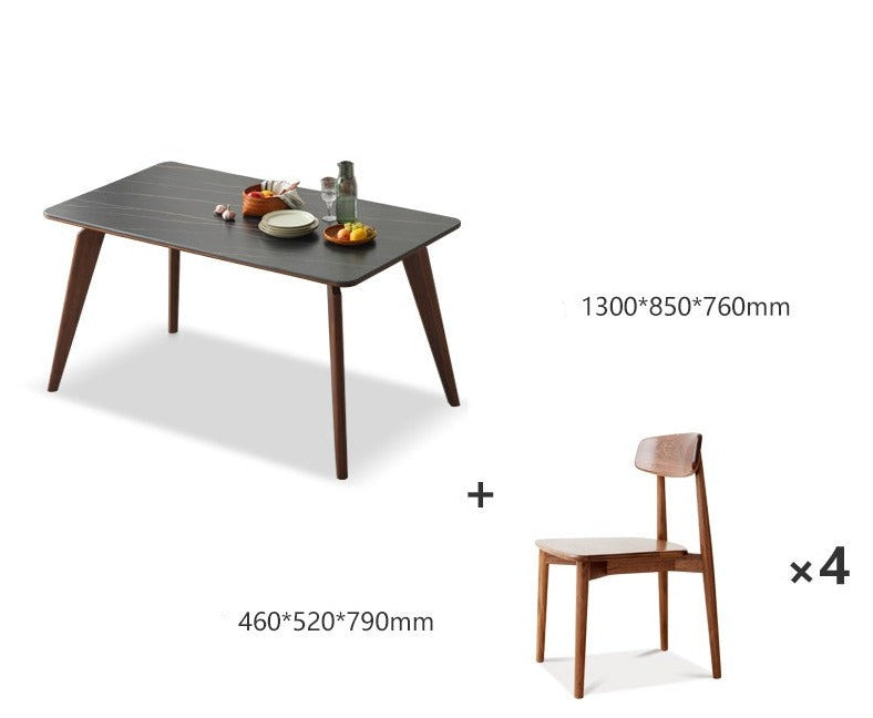 Premium Black Walnut Solid Wood Dining Table - Handcrafted North American Hardwood, Rustic Farmhouse Style for Dining Room & Kitchen Decor