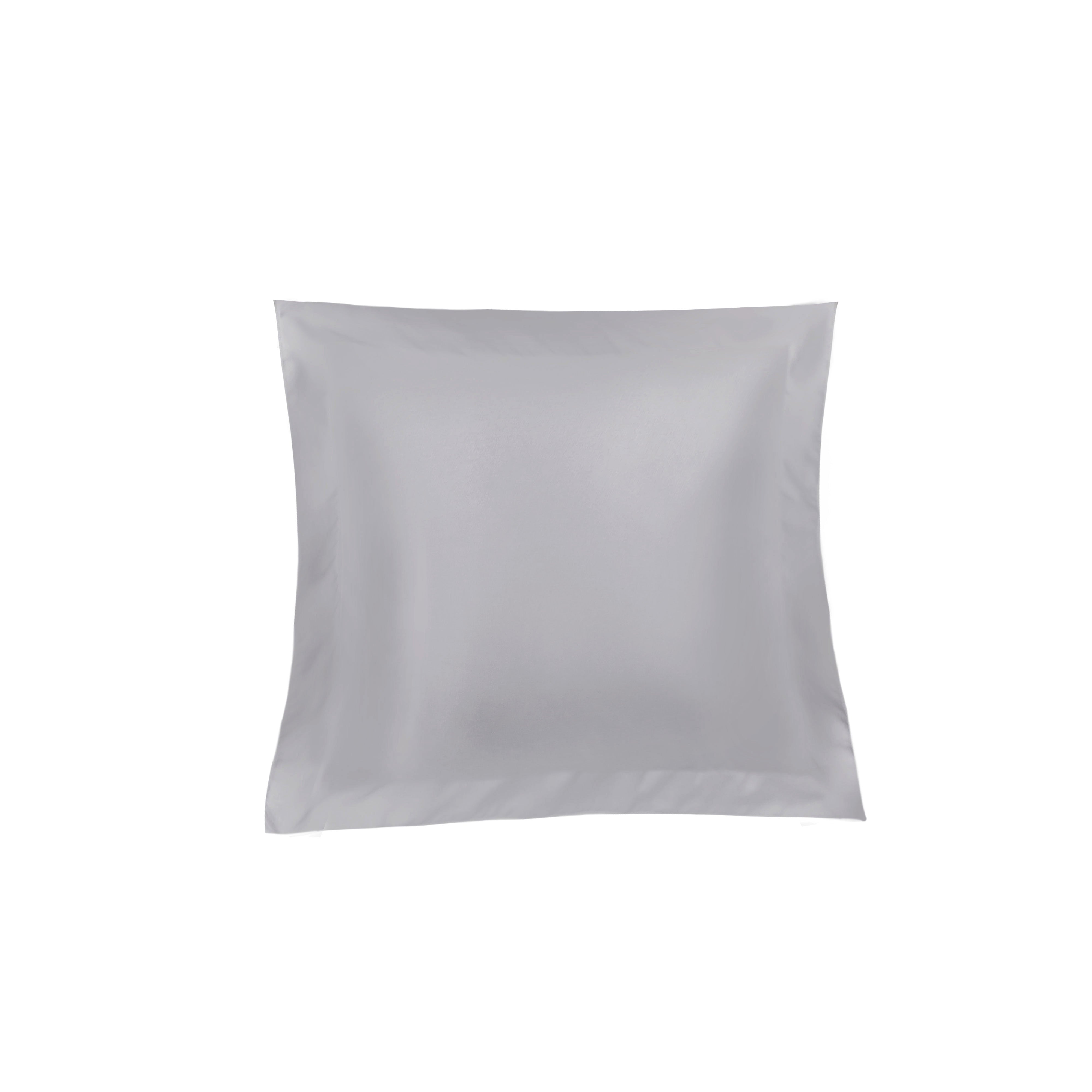 Premium TENCEL™ LF Silvery Grey Euro Sham Pillowcase - Luxury Bedding for Master Suite & Guest Room Decor - Soft Hypoallergenic Pillow Cover for Hotel Style Bedroom Makeover