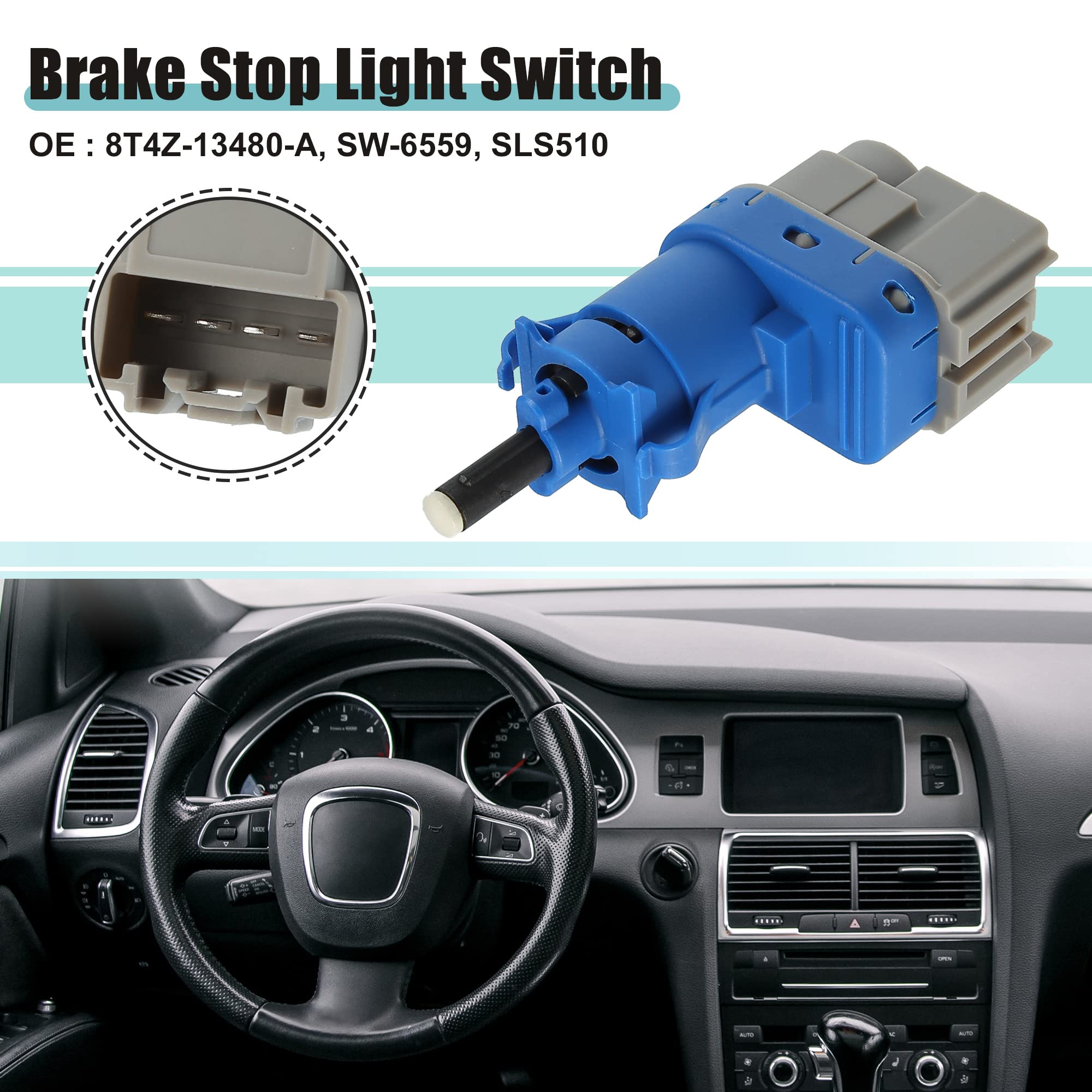 ACROPIX Brake Light Switch Stop Light Sensor Compatible with Ford E150 Econoline - Replacement Part (1 Pack, Blue) | Perfect for DIY Car Repairs & Vehicle Maintenance