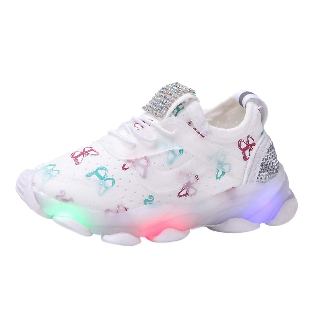 Swuutb LED Light Up Sneakers for Kids - Unisex Boys & Girls Running Shoes, Breathable Tennis Shoes for Walking, Jogging & Play - Perfect for School, Sports & Nighttime Outdoor Activities