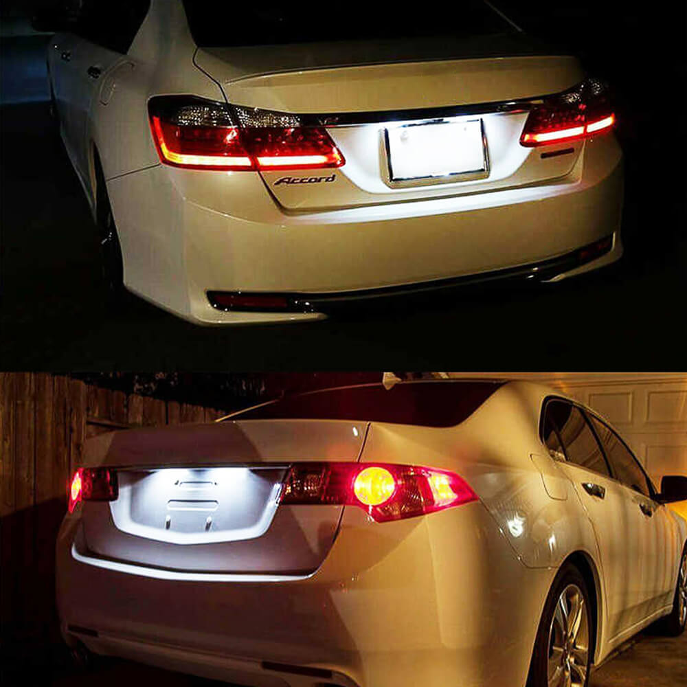LED License Plate Light Kit for 2000-2017 Honda Models - Waterproof Tag Light Assembly with Xenon White Bulbs - Perfect for Night Driving & Enhanced Rear Visibility