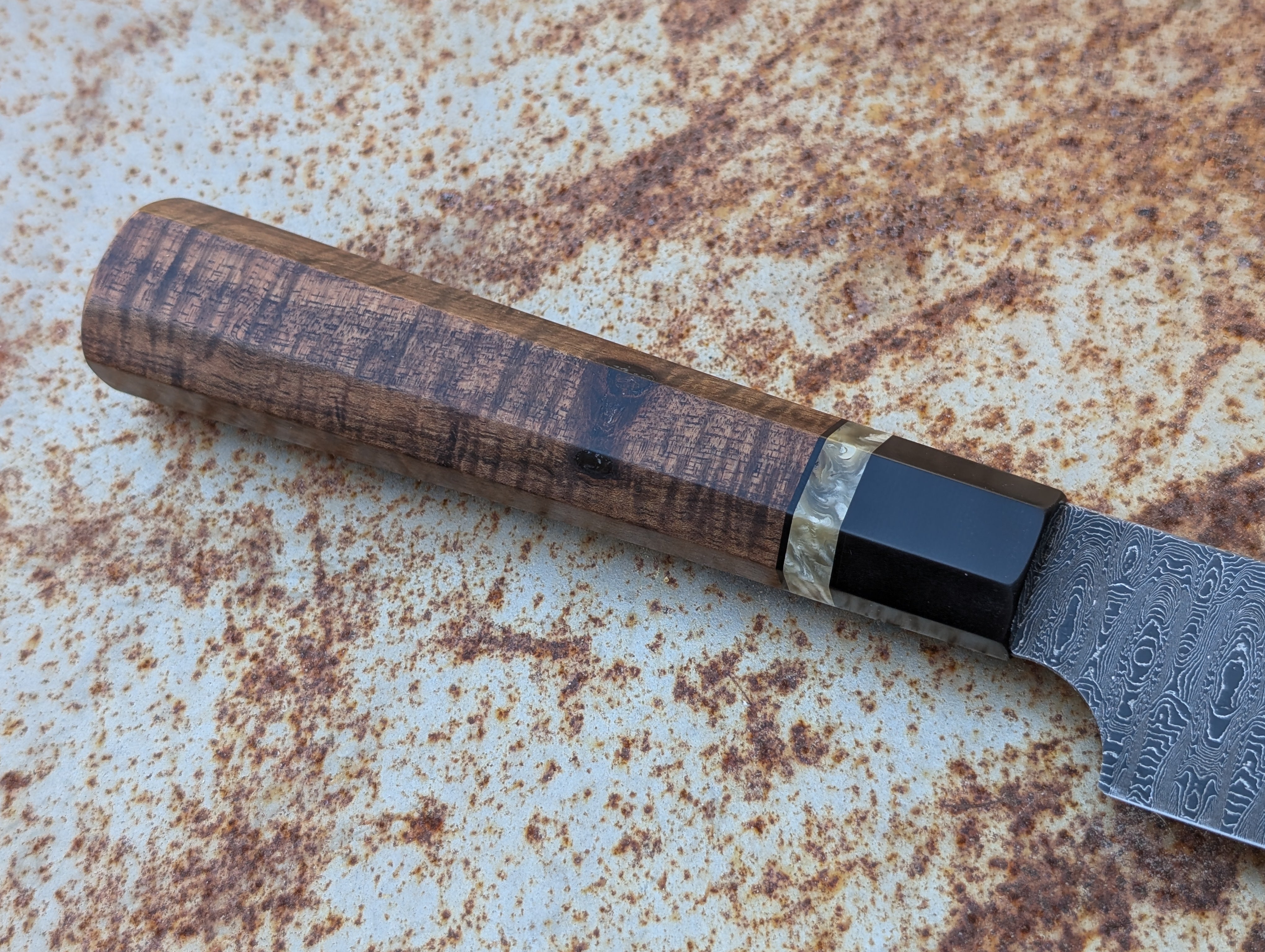 Premium HHH Custom 280mm Ladder Pattern Sujihiki Knife - High Carbon Steel Japanese Slicing Knife for Sushi, Meat & Delicate Cutting Tasks