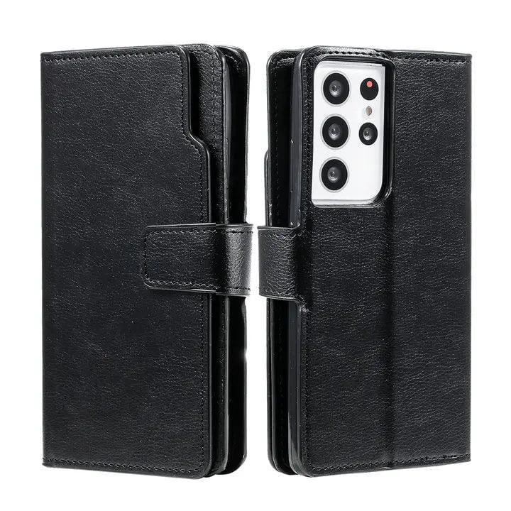 Samsung Galaxy S24 Flip Wallet Book Leather Case - Premium Protective Cover with Card Slots for Daily Use & Travel