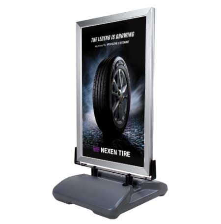 28x44 Heavy Duty Outdoor A-Frame Sign Holder for XL Posters | Double-Sided Snap Frame | Perfect for Sidewalk Advertising, Restaurant Menus & Store Promotions