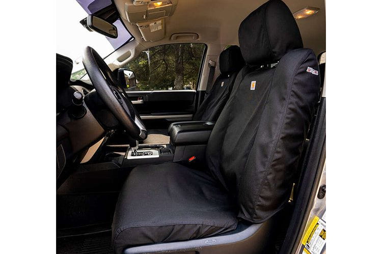 Covercraft SSC3452COBK Custom Carhartt Super Dux SeatSaver Seat Covers for 2017-2018 Ford F250/F350/F450/F550 Super Duty Trucks - Durable Black Seat Protection for Work & Off-Road Use