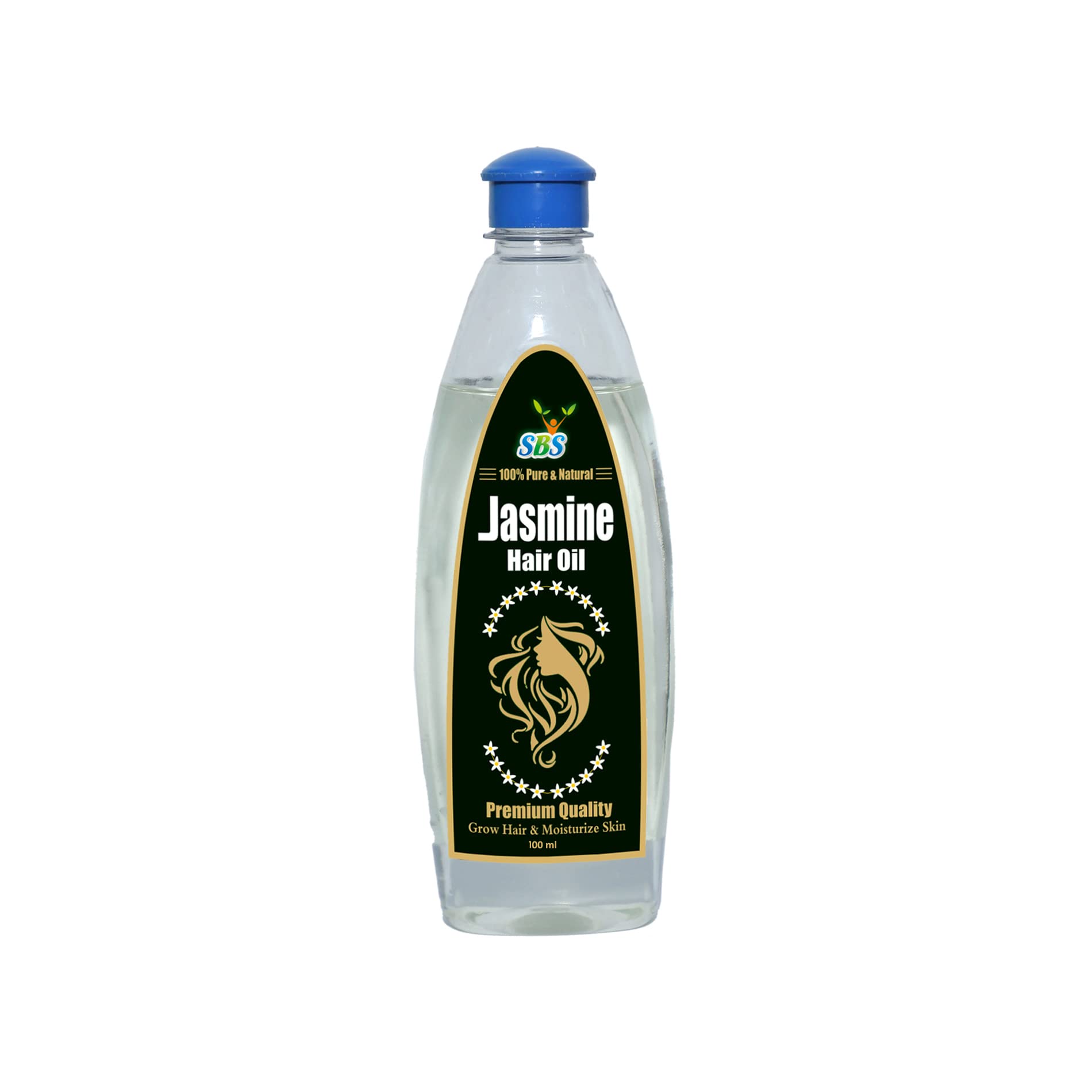 SBS Jasmine Hair Oil (3 Pack) - 100% Pure & Natural Hair Treatment for All Hair Types - 100ml - Promotes Hair Growth, Reduces Frizz & Adds Shine - Perfect for Daily Hair Care & Scalp Massage
