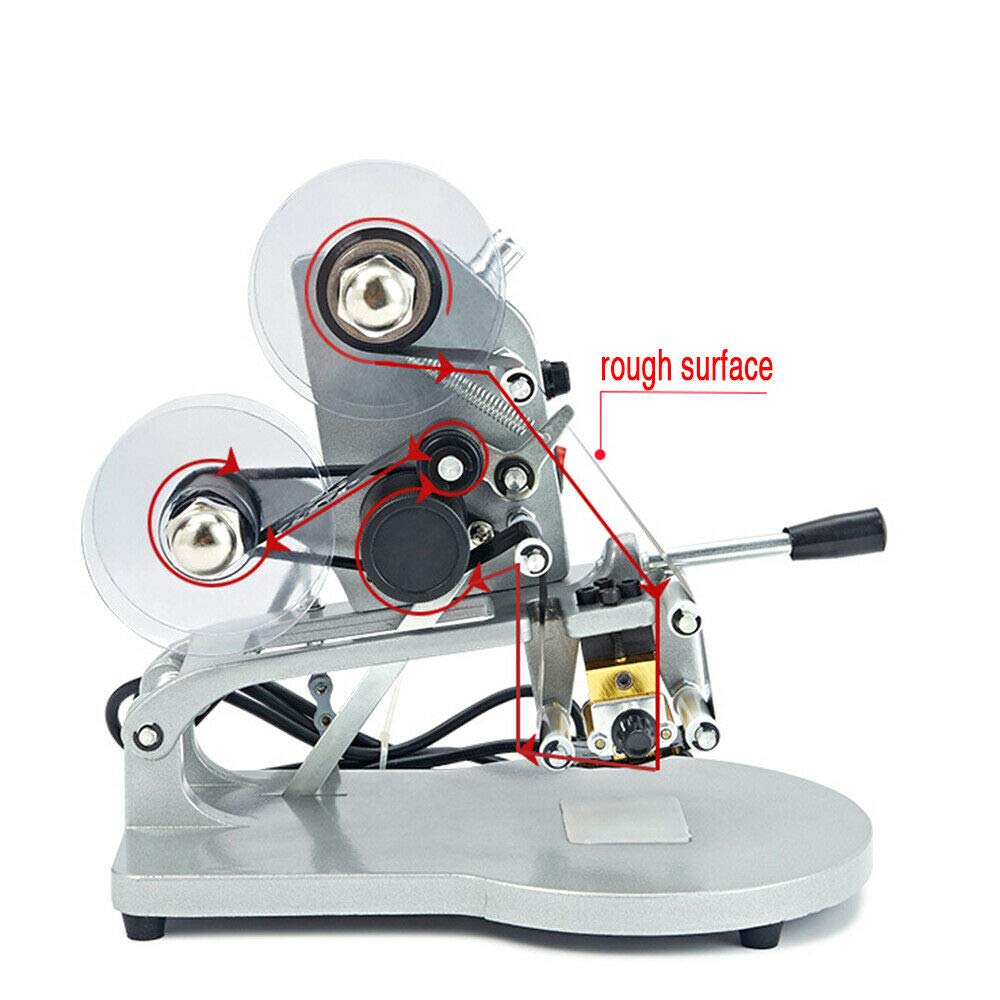 Electric Hot Foil Stamping Machine 110V - Date Code Printer for PVC, Leather, PU & Paper - Perfect for Packaging, Labeling & Product Customization