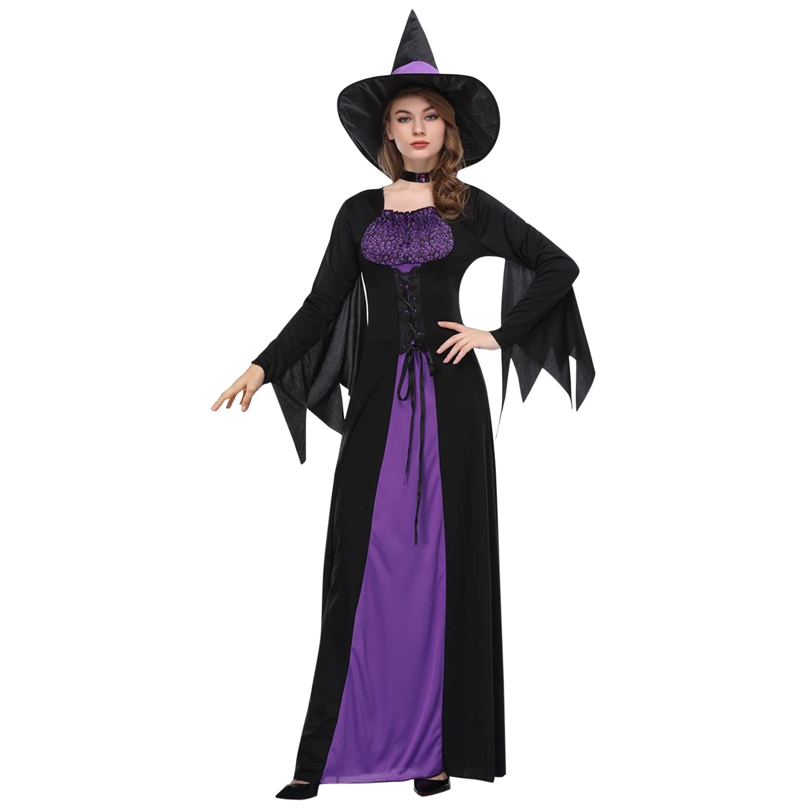 Women's Witch Costume for Halloween & Cosplay - Role Play Dress for Justice League & Themed Parties - Perfect for Halloween, Cosplay Events & Costume Parties