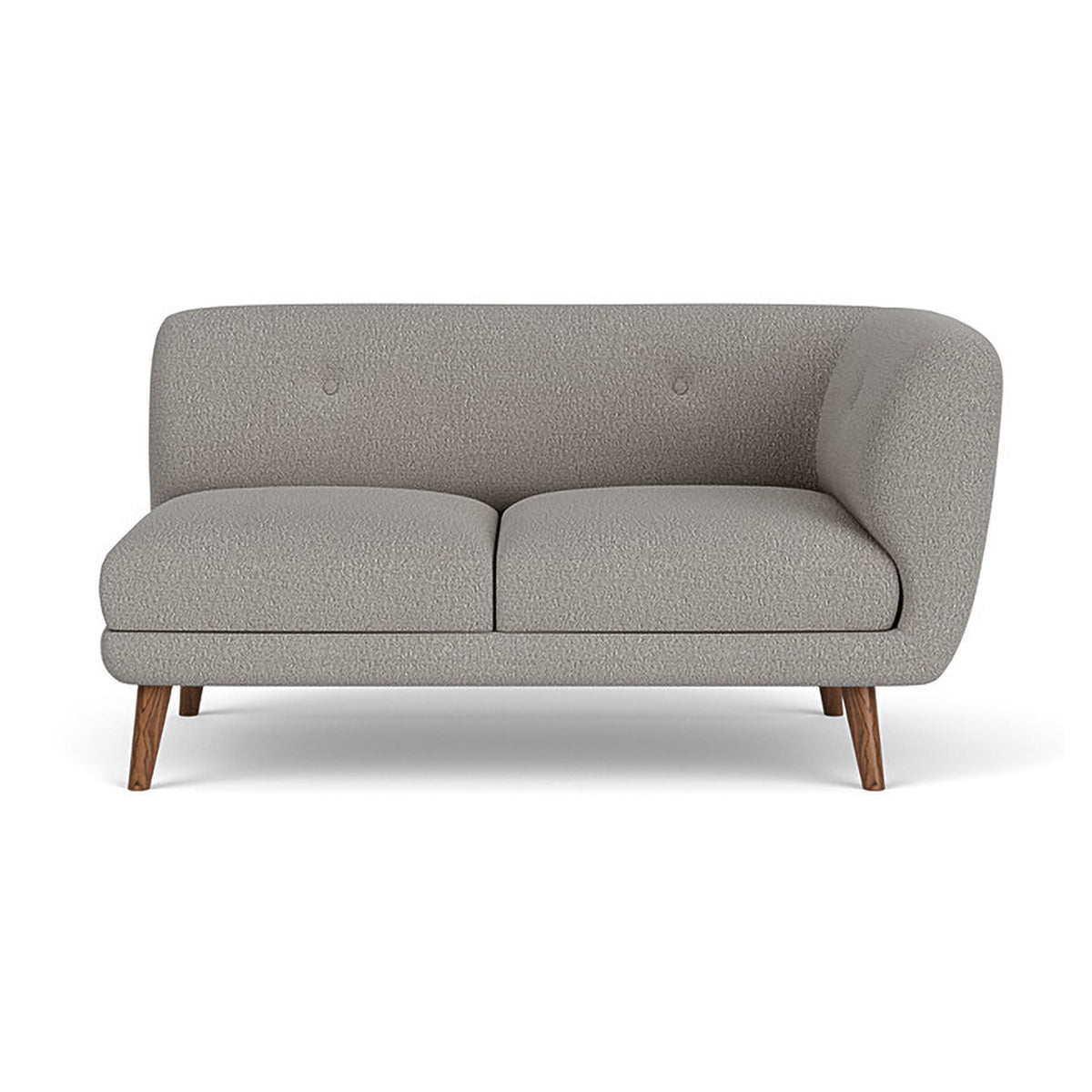 Alfred Boucle Right 2 Seater Modular Sofa - Modern Comfortable Sectional Couch for Living Room, Lounge & Small Spaces