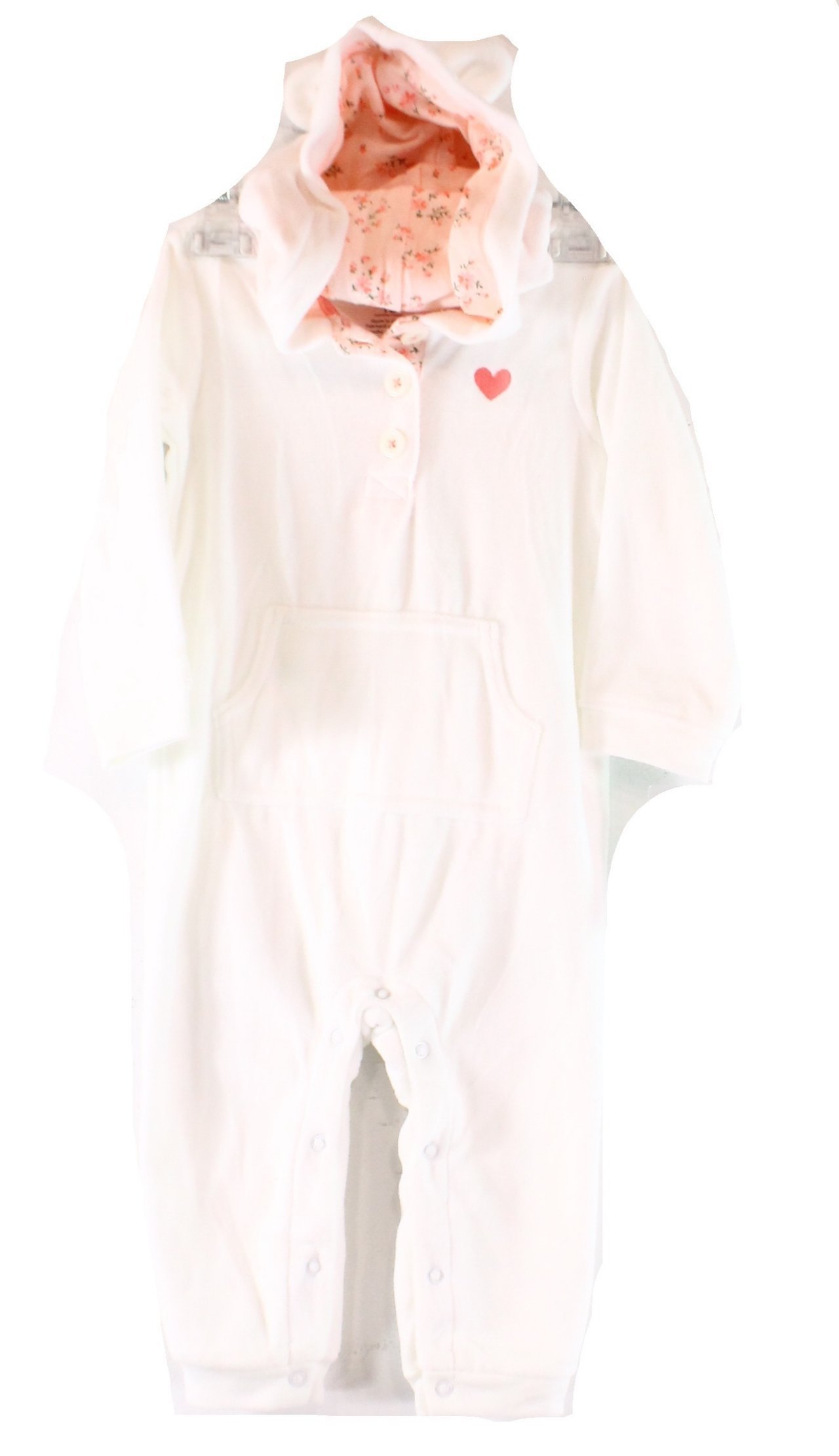 Carters Fleece Eared Romper for Baby 18 Months - Soft Ivory Winter Outfit | Cozy Infant Jumpsuit for Cold Weather, Playdates & Family Photos