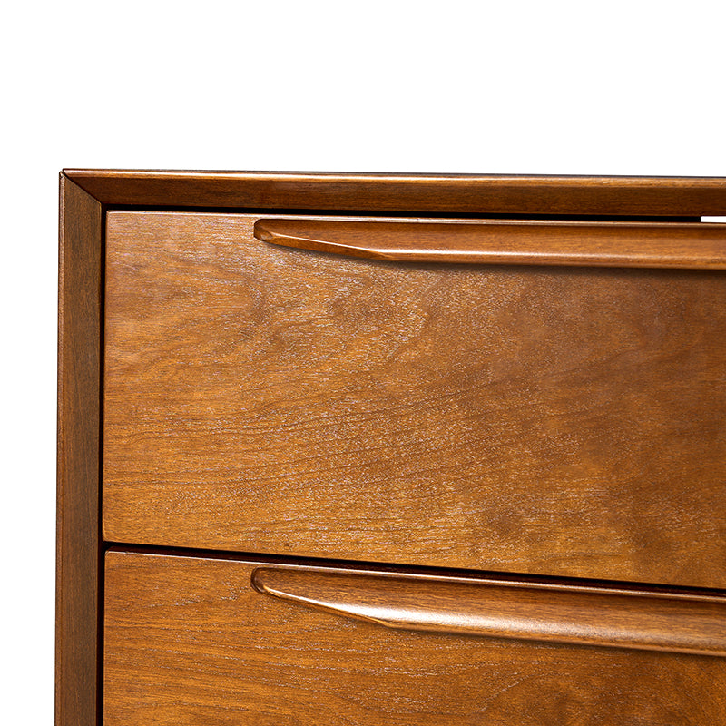 Rebecca 3-Drawer Mid-Century Modern Nightstand - Solid Wood Bedside Table with Storage for Bedroom, Living Room & Office - Perfect for Small Spaces & Home Decor