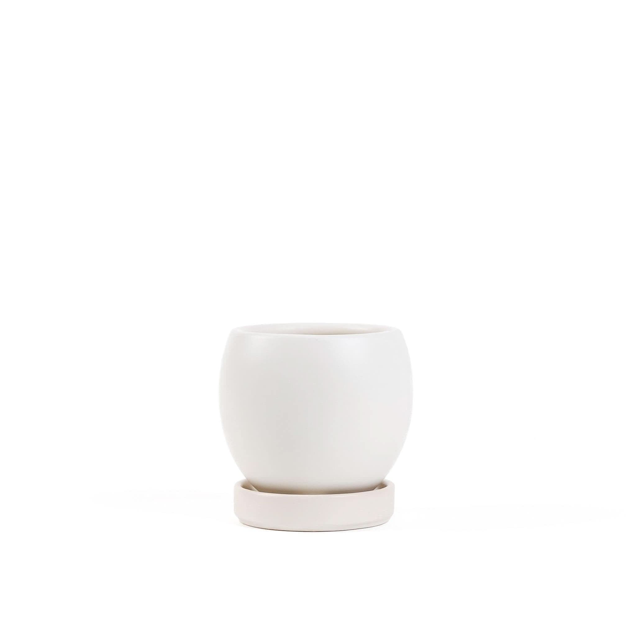 Natural Gemstone Bollé Pot - Handcrafted Ceramic Planter for Succulents & Small Plants | Perfect for Home Décor, Office Desk & Gift Ideas
