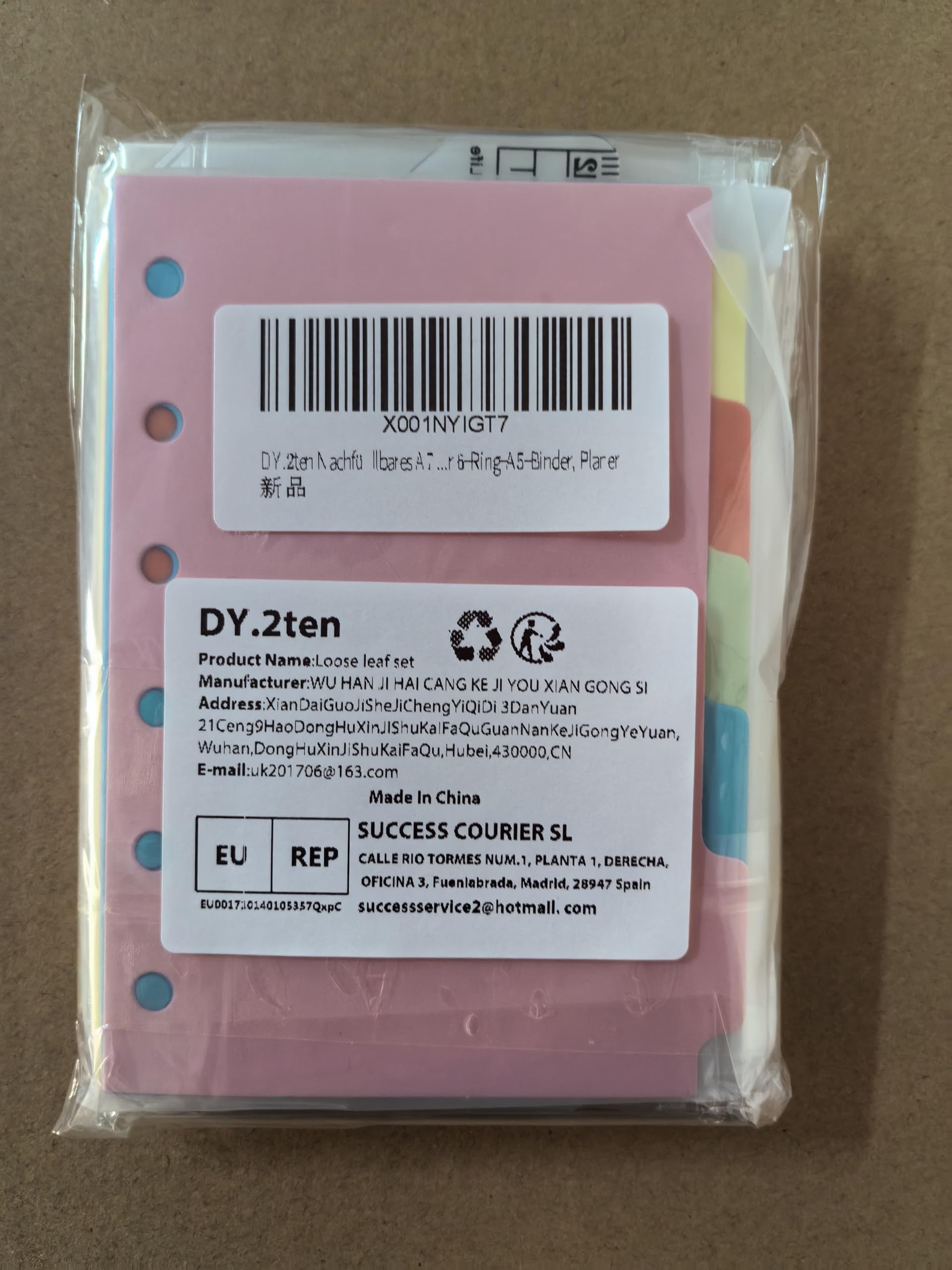 Refillable A7 Notebook Set - 3 Pack Lined Paper, Clear Zipper Binder Pockets, Dividers & Ruler Marker for 6-Ring A5 Binders | Perfect for Planner Organization, Journaling, School & Office Use