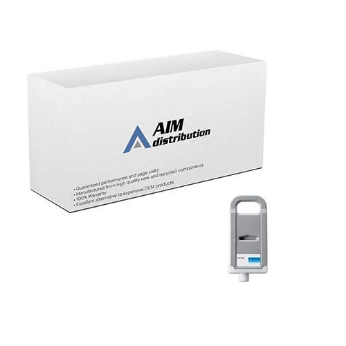 Canon PFI-703C Cyan Ink Cartridge Replacement (700ml) - AIM Compatible Wide Format Inkjet Printer Ink - Ideal for Large Format Printing, Posters & CAD Drawings