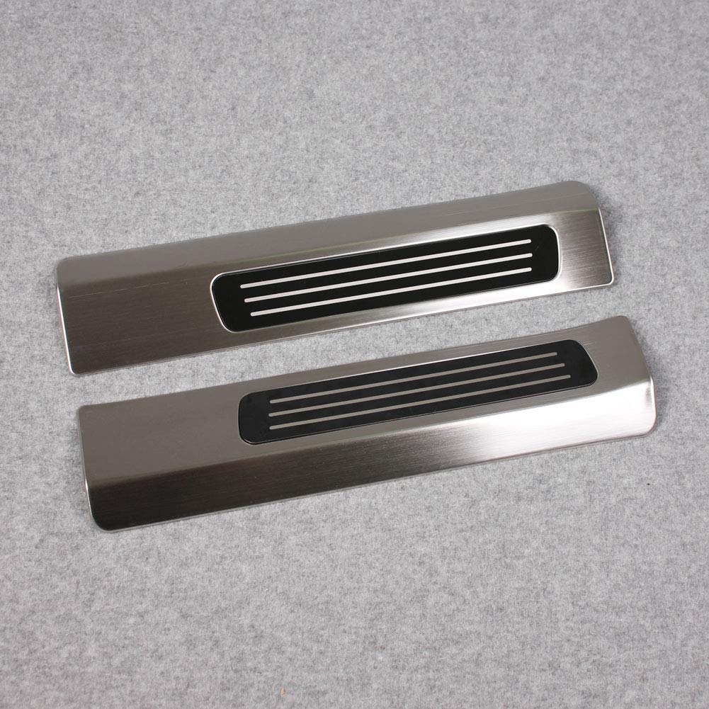 Volvo XC90 Door Sill Plate Cover (2016-2025) - Exterior Stainless Steel Scuff Guard Trim - Silver Finish for Car Protection & Style Upgrade - Perfect for SUVs, Off-Roading & Luxury Vehicle Customization