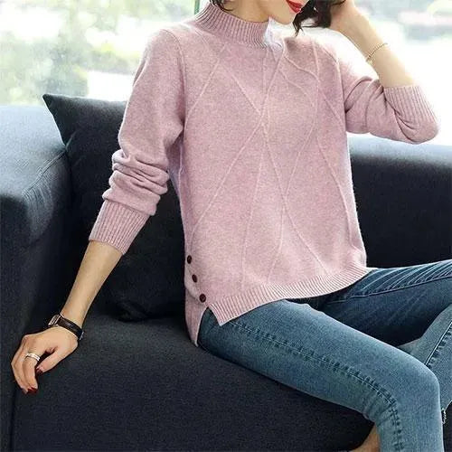Stylish Patience Turtleneck Sweater for Women - Soft Winter Knit Pullover - Perfect for Office, Date Night & Casual Outfits