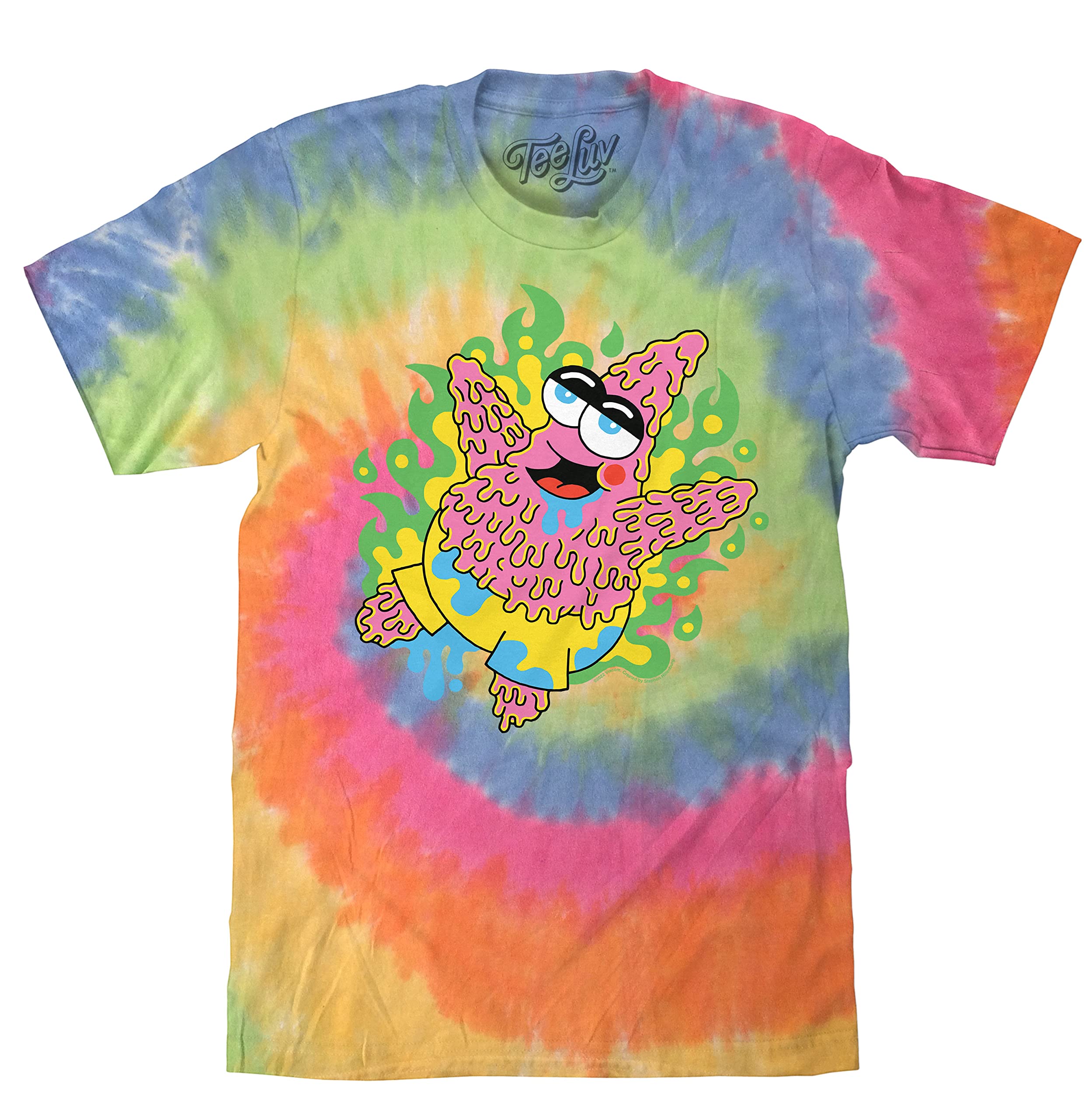 Tee Luv Men's Melting Patrick Star Graphic T-Shirt | SpongeBob SquarePants Character Tee for Casual Wear & Cartoon Fans