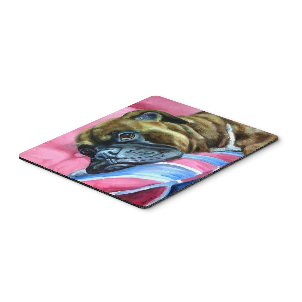 Caroline's Treasures 7347MP Fawn Boxer Mouse Pad - Large Washable Non-Slip Desk Mat for Home Office, Gaming & Computer Work | Perfect as Hot Pad, Trivet & Laptop Accessory | Cute Dog-Themed Workspace Decor