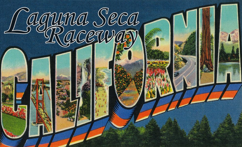 Laguna Seca Raceway California 7367 - 24x36 Signed Art Print Poster, Wall Decor for Racing Fans - Perfect for Home, Office & Man Cave Decor