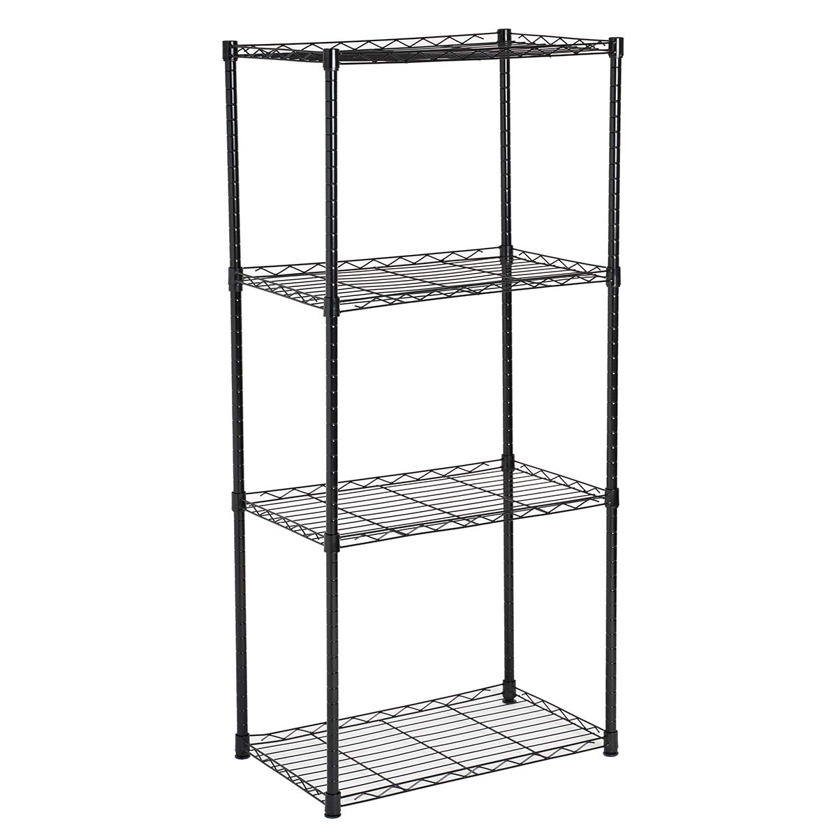 4-Tier Metal Wire Shelf Storage Rack - Heavy Duty Organizer for Pantry, Laundry, Bathroom & Kitchen - 21