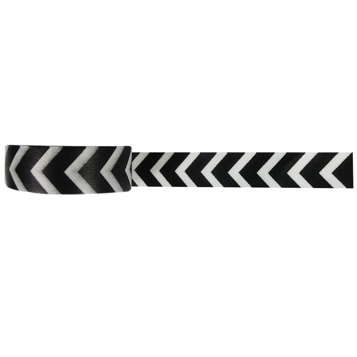Wrapables Striped Japanese Washi Masking Tape - Black Arrow Design for Scrapbooking, Journaling & DIY Crafts