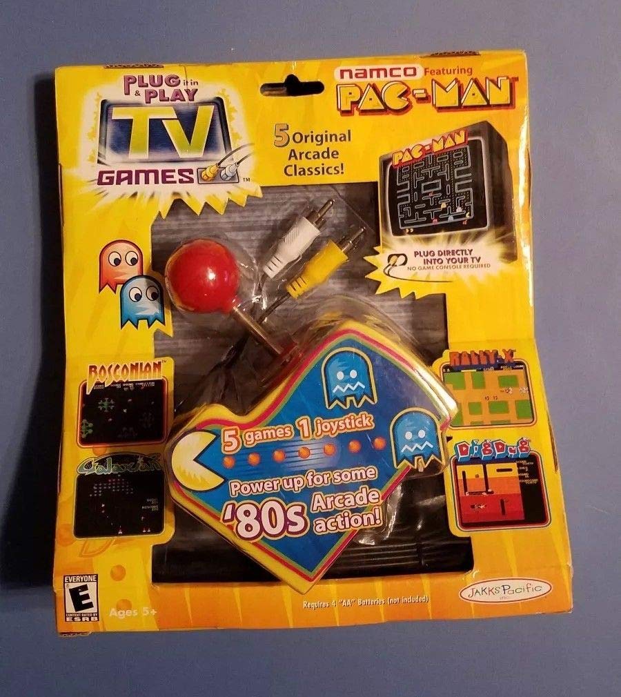 Original Pac Man Arcade Classics Namco Plug & Play TV Games - Retro Gaming Console for Home Entertainment & Family Fun