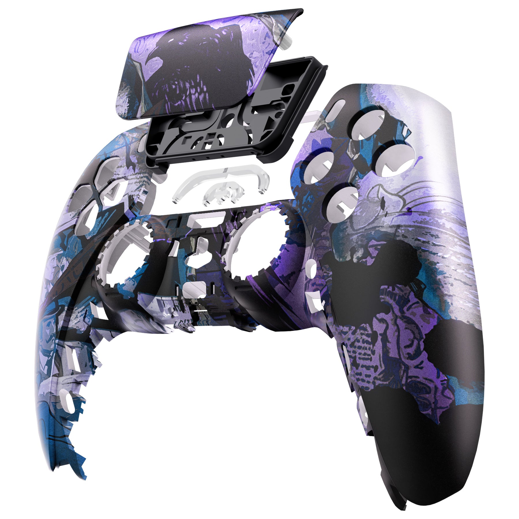 eXtremeRate PS5 Controller Front Housing Shell Replacement - Compatible with BDM 010/020/030/040/050 Models - Custom Touchpad Cover - DIY Gaming Accessory for Enhanced Controller Protection and Style
