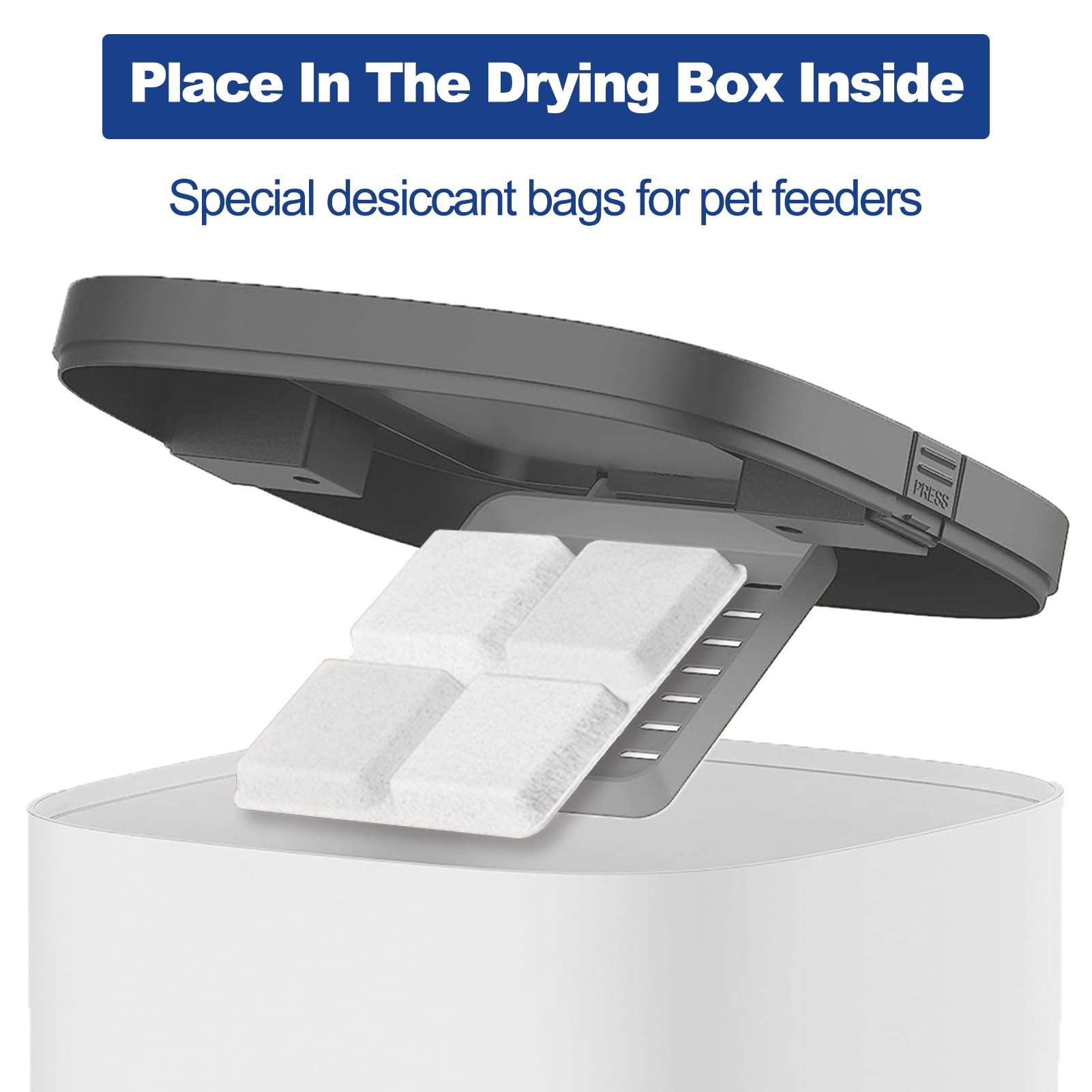 12 Pack Pet Food Desiccant Bags - Silica Gel, Deoxidizer & Activated Carbon for Petlibro Automatic Cat Feeder | Keep Dry & Fresh | Ideal for Storage Containers, Travel & Bulk Food Preservation