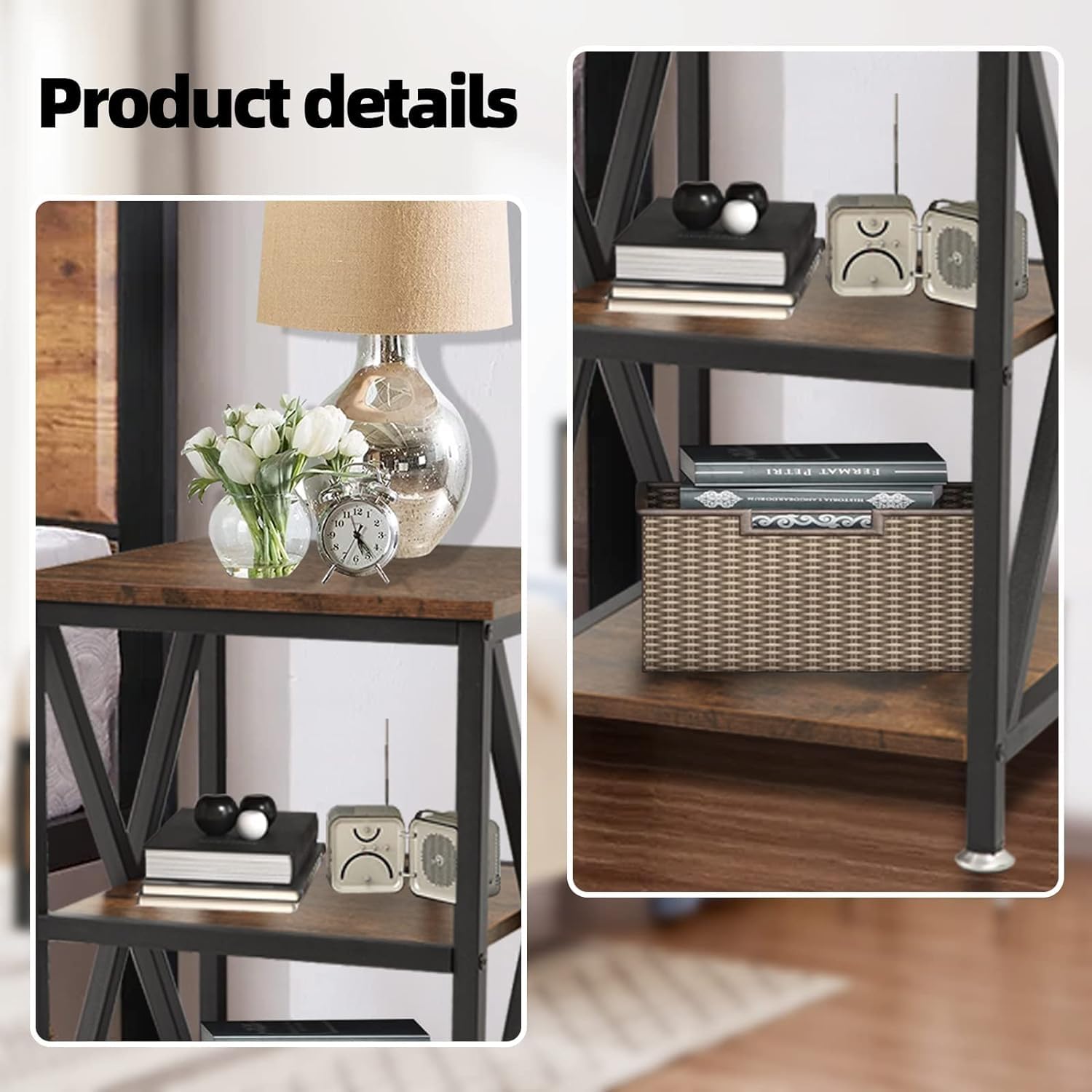 Modern Farmhouse Side Tables Set of 2 - 16