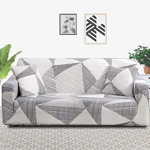 Stretchable L-Shaped Sofa Slipcover - Universal Elastic Couch Cover for Living Room (4-Seater 235-300cm, Red) - Non-Slip Furniture Protector for Pets, Kids & Daily Use