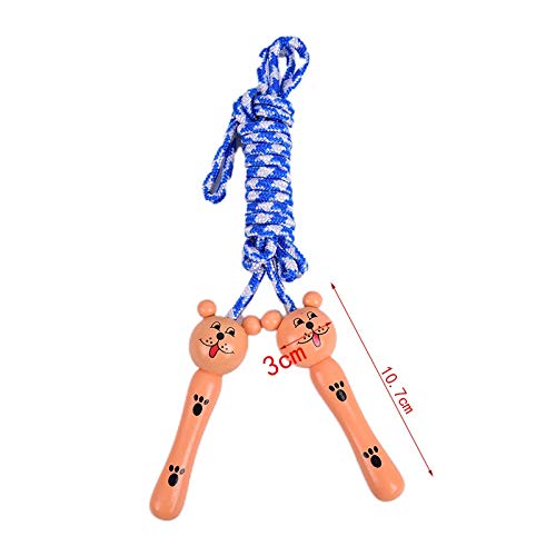High-Quality Wooden Handle Jump Rope for Kids & Adults - Durable Fitness Skipping Rope for Home Workouts, Sports Training, and Bodybuilding - Cartoon Design for Fun Exercise - Affordable Home Gym Equipment (Color: D) | Perfect for Indoor Fitness, School PE Classes, and Outdoor Training