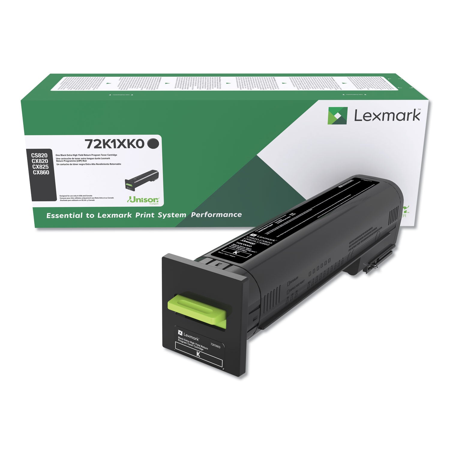 High Yield Black Toner Cartridge 72K1XK0 (CS820) - Extra Long-Lasting for Laser Printers | Ideal for Office & Home Printing