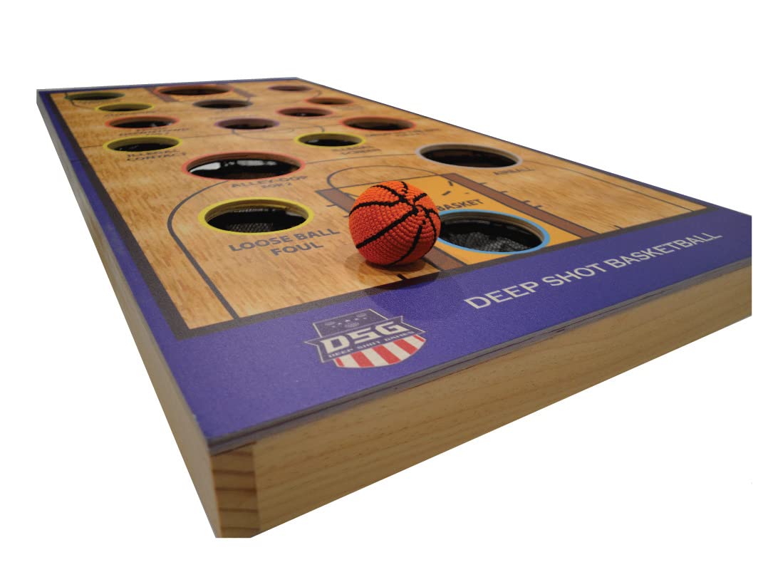 DEEP SHOT Games 2-in-1 Outdoor Sports Set - Baseball & Basketball Bean Bag Toss Game for Backyard, Picnic, and Tailgate Party Fun - Perfect for Kids and Adults Family Outdoor Activities