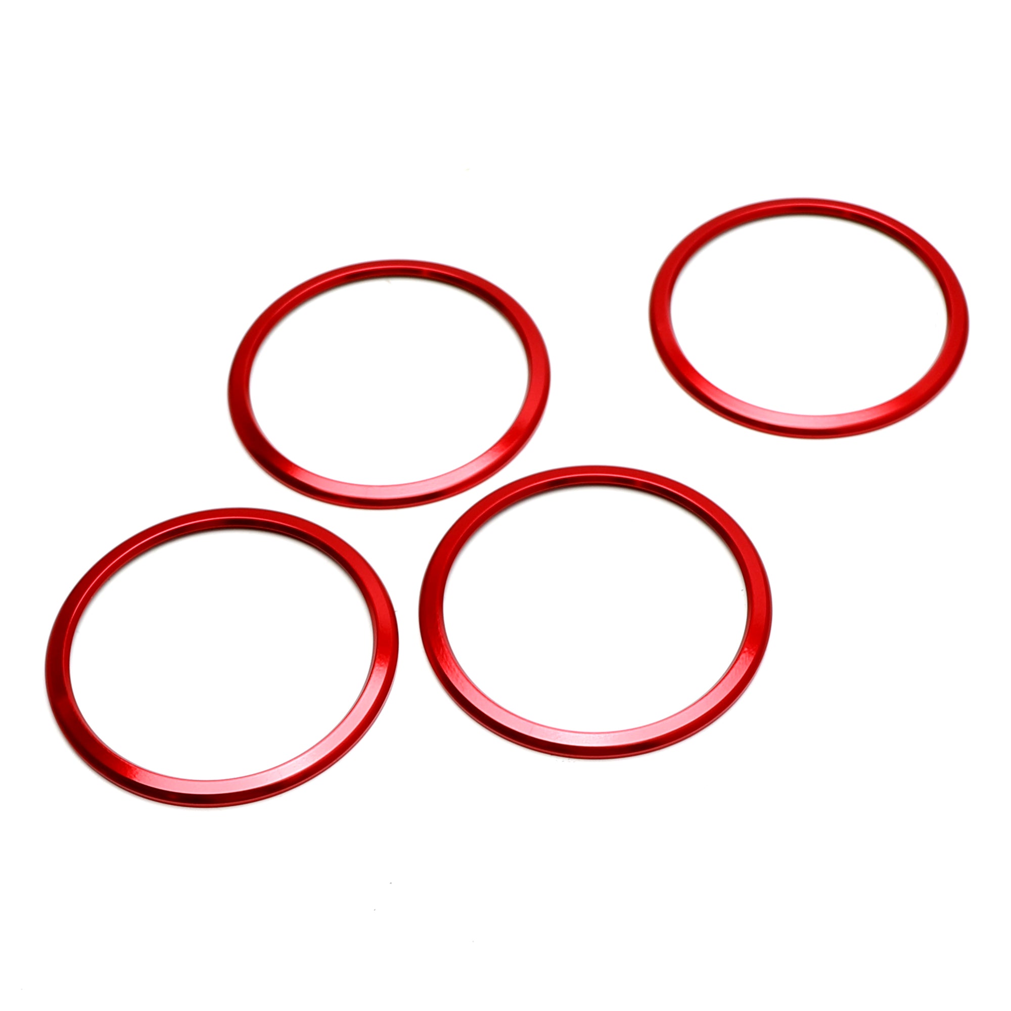 4-Piece Red AC Vent Outer Ring Trim Set for 2016+ Chevy Camaro - Stylish Interior Upgrade for Car Enthusiasts & Customization Lovers