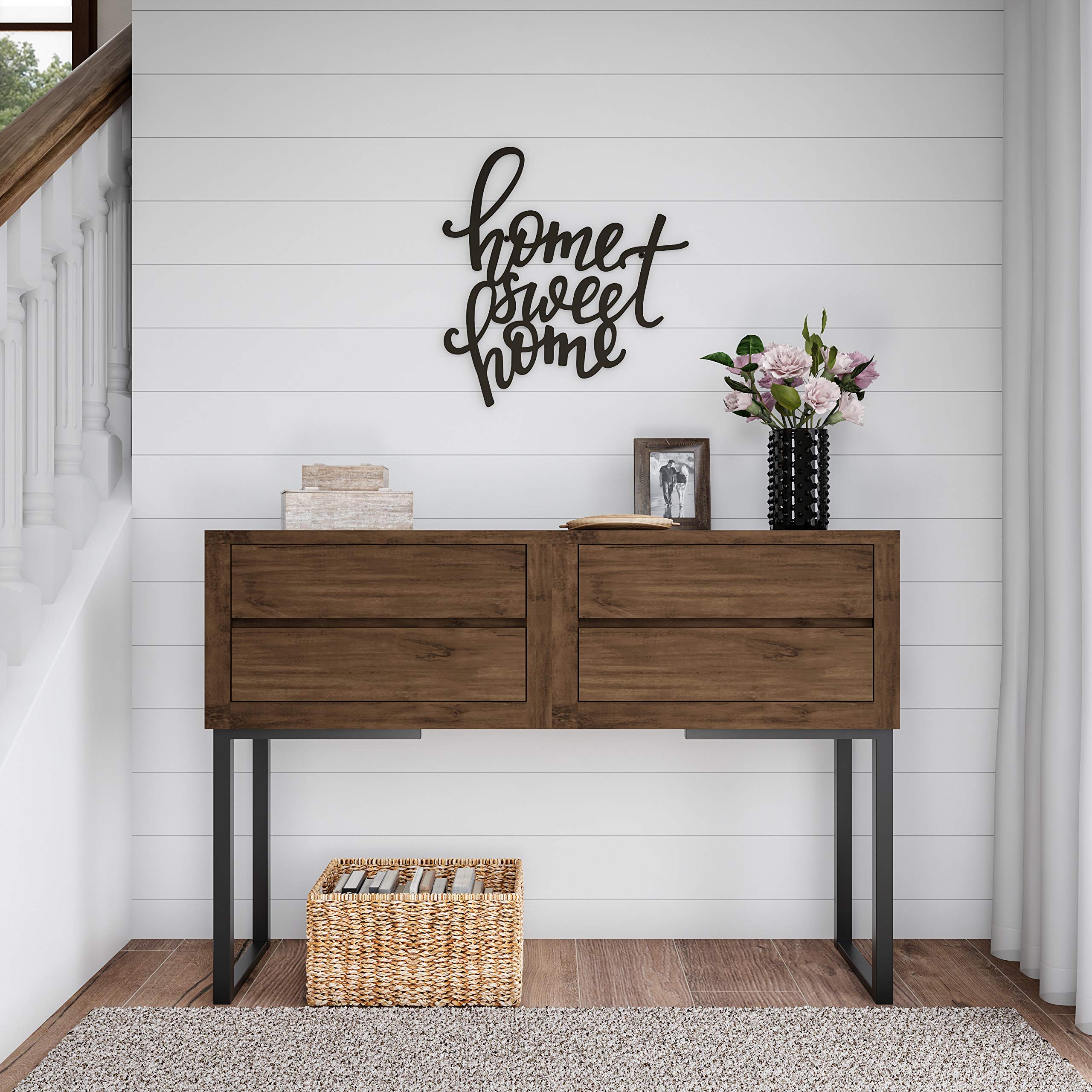 Lavish Home Sweet Home 3D Wall Sign - Rustic Farmhouse Decor for Living Room