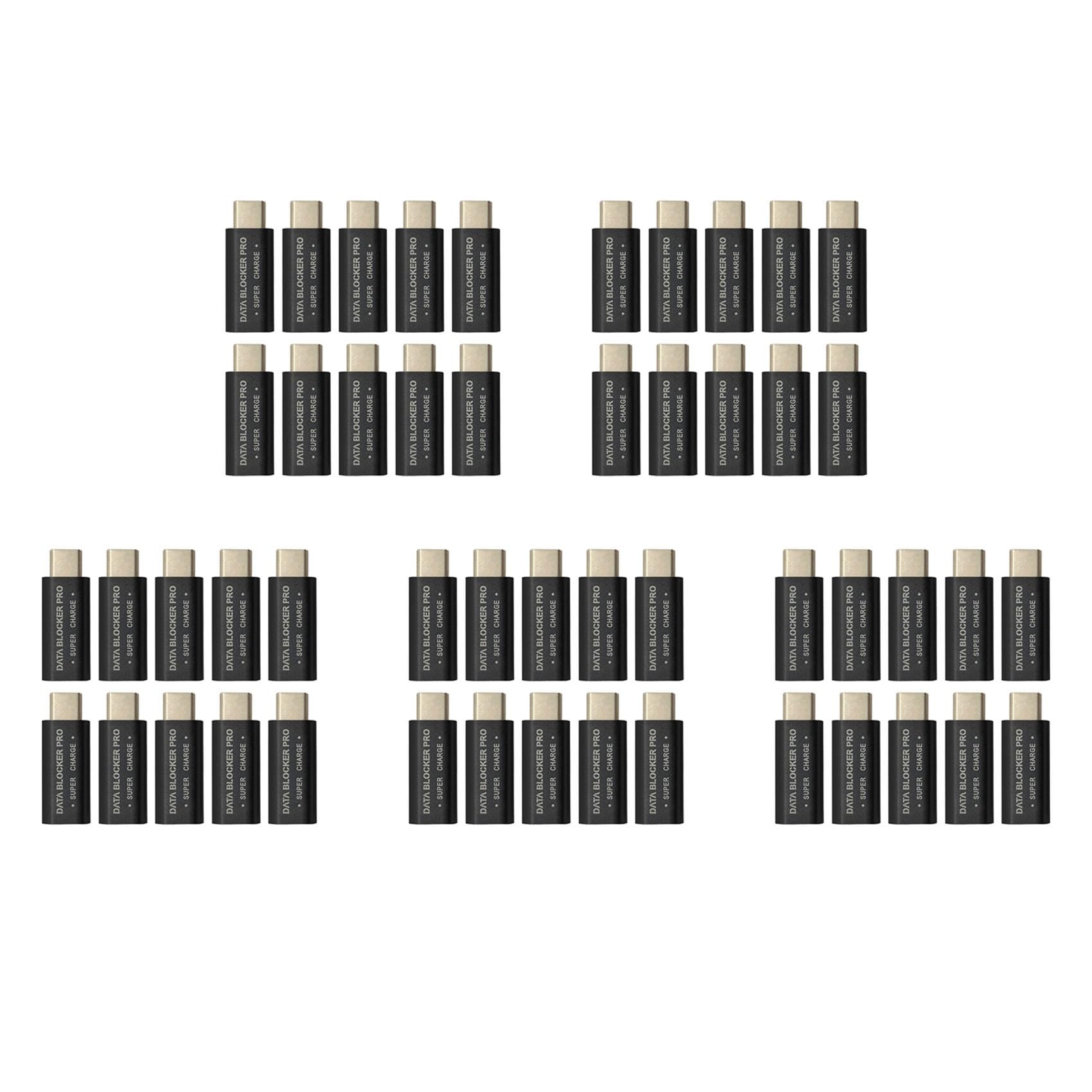 50Pcs USB Type-C Data Blocker - Prevent Data Sync & Gender Change Connector Adapter - Secure Charging for Phones, Tablets & Laptops in Public Places