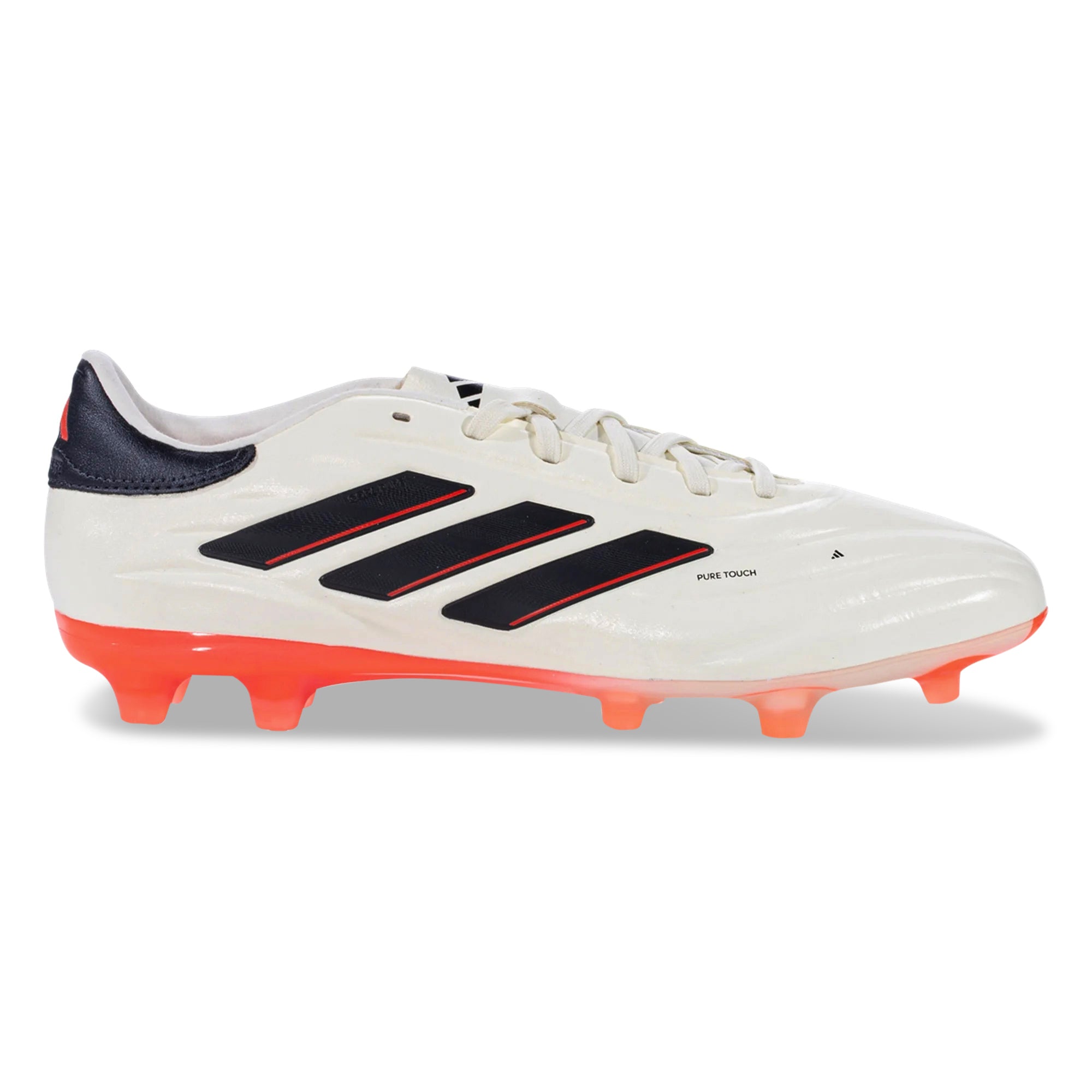 Adidas Copa Pure 2 Pro FG Firm Ground Soccer Cleats for Men - Ivory/Core Black/Solar Red - Lightweight Football Shoes for Professional Matches & Training