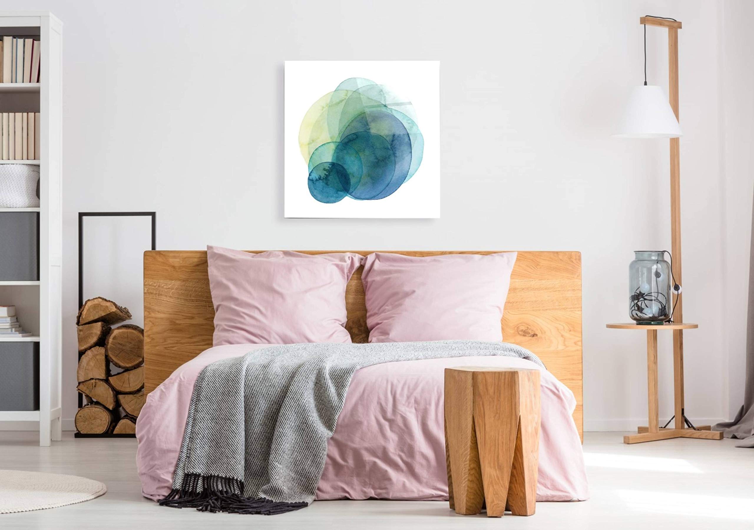 Grace Popp 'Evolving Planets IV' Acrylic Glass Wall Art - 36x36 Inches Modern Abstract Painting for Living Room, Bedroom & Office Decor