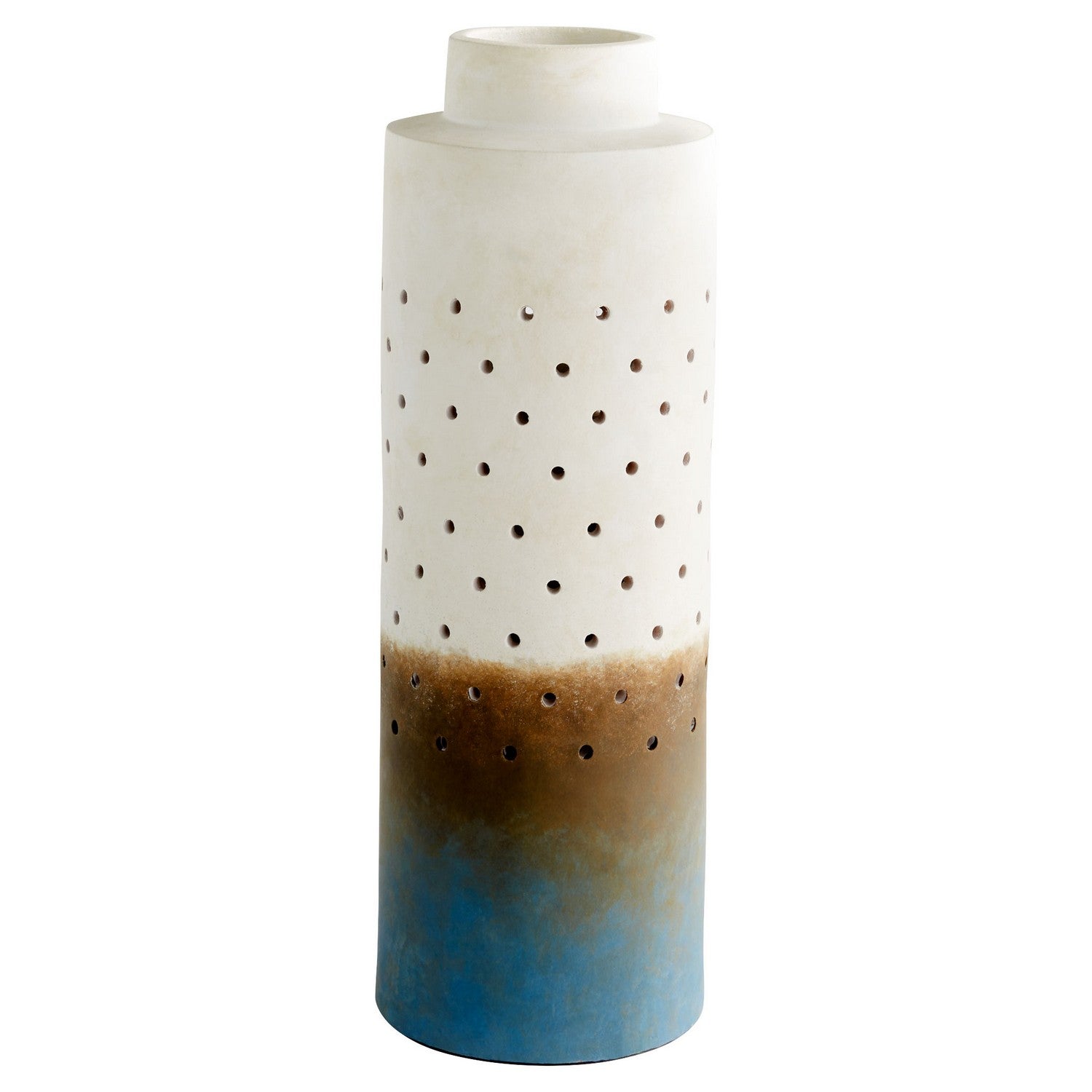 Cyan Design 11546 Paralos Ombre Vase - Large Grey and Navy Ombre Handmade Ceramic Vase for Home Decor, Wedding Centerpiece, Living Room & Dining Table Decoration
