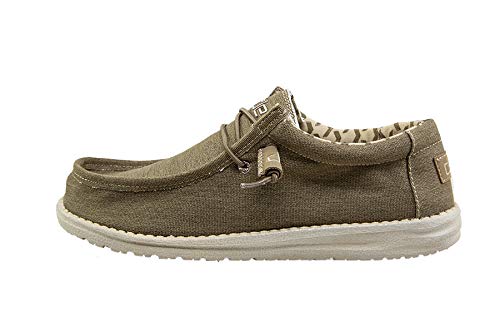 Hey Dude Men's Wally Funk Casual Shoes - Breathable & Lightweight Slip-On Loafers for Men | Multiple Colors & Sizes Available | Perfect for Walking, Travel & Everyday Comfort
