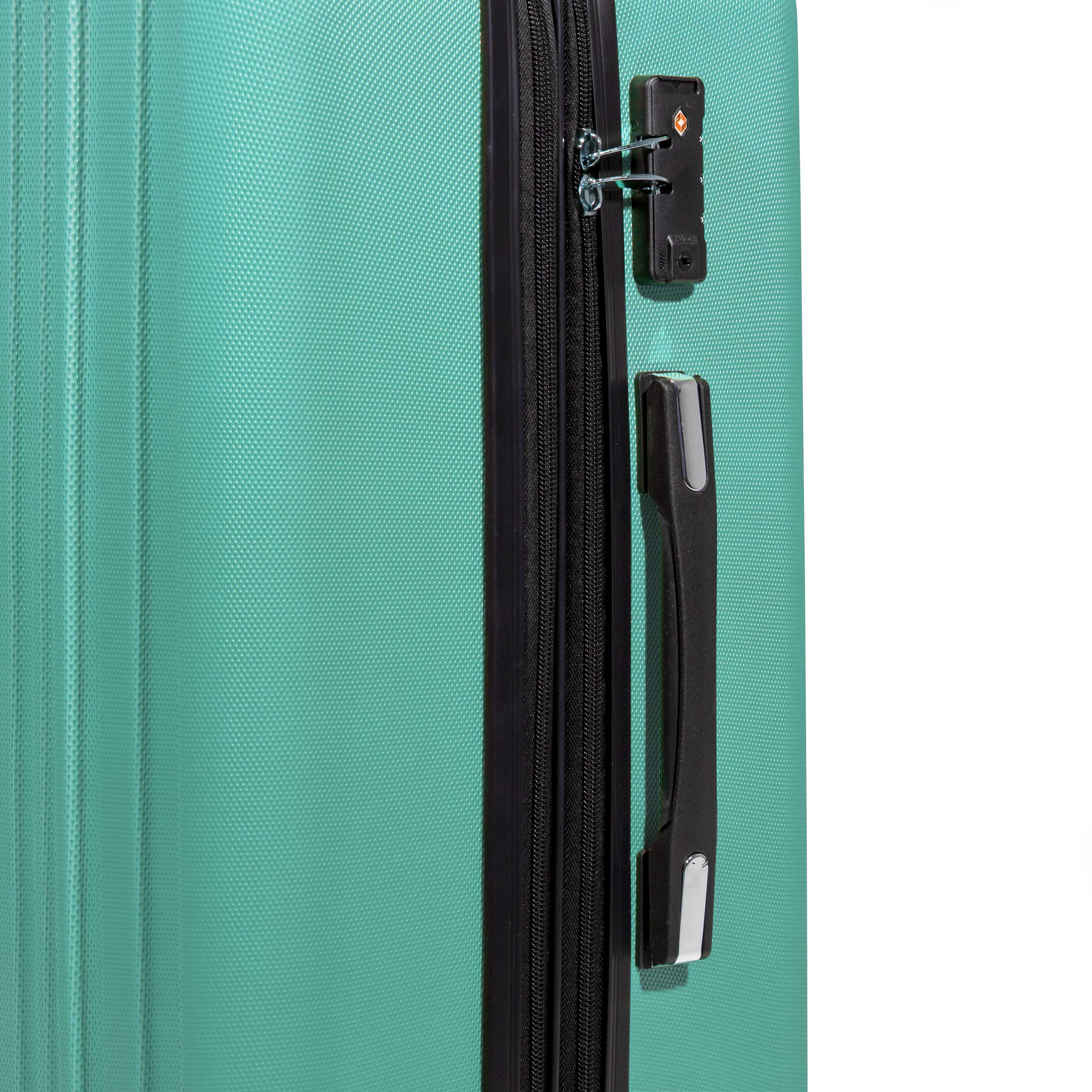 3-Piece Lightweight ABS Luggage Set with TSA Lock - Teal DL126 - Perfect for Travel, Business Trips & Vacations