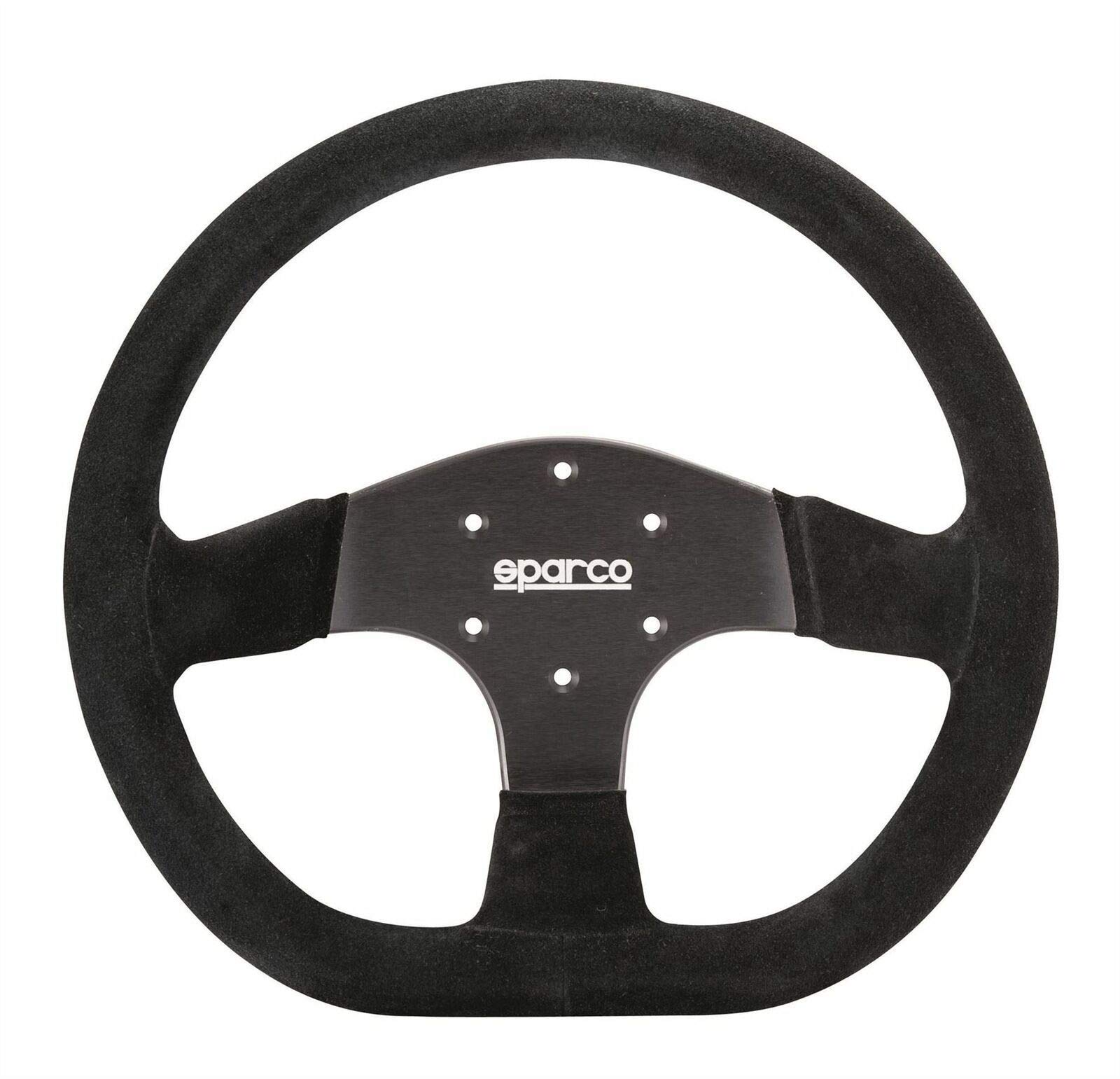 Sparco 353 Black Suede Steering Wheel - High-Performance Racing Wheel for Drifting, Track & Street Use - Perfect for Sports Cars & Simulators