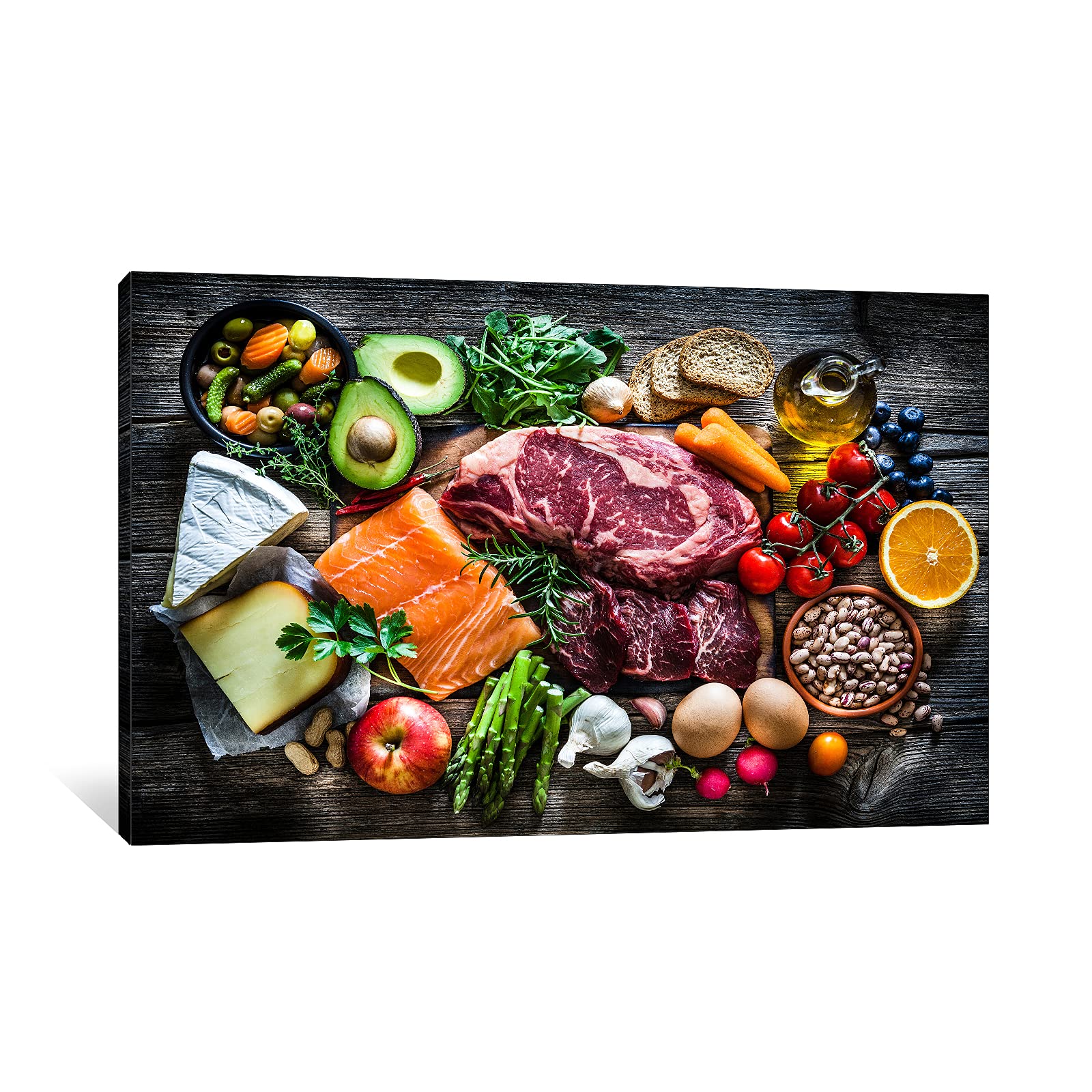 TIMUBA Kitchen Canvas Wall Art - Modern Food Photography Print for Home & Restaurant Decor - 12x18 Inches - Perfect for Dining Room, Kitchen & Cafe Wall Decoration